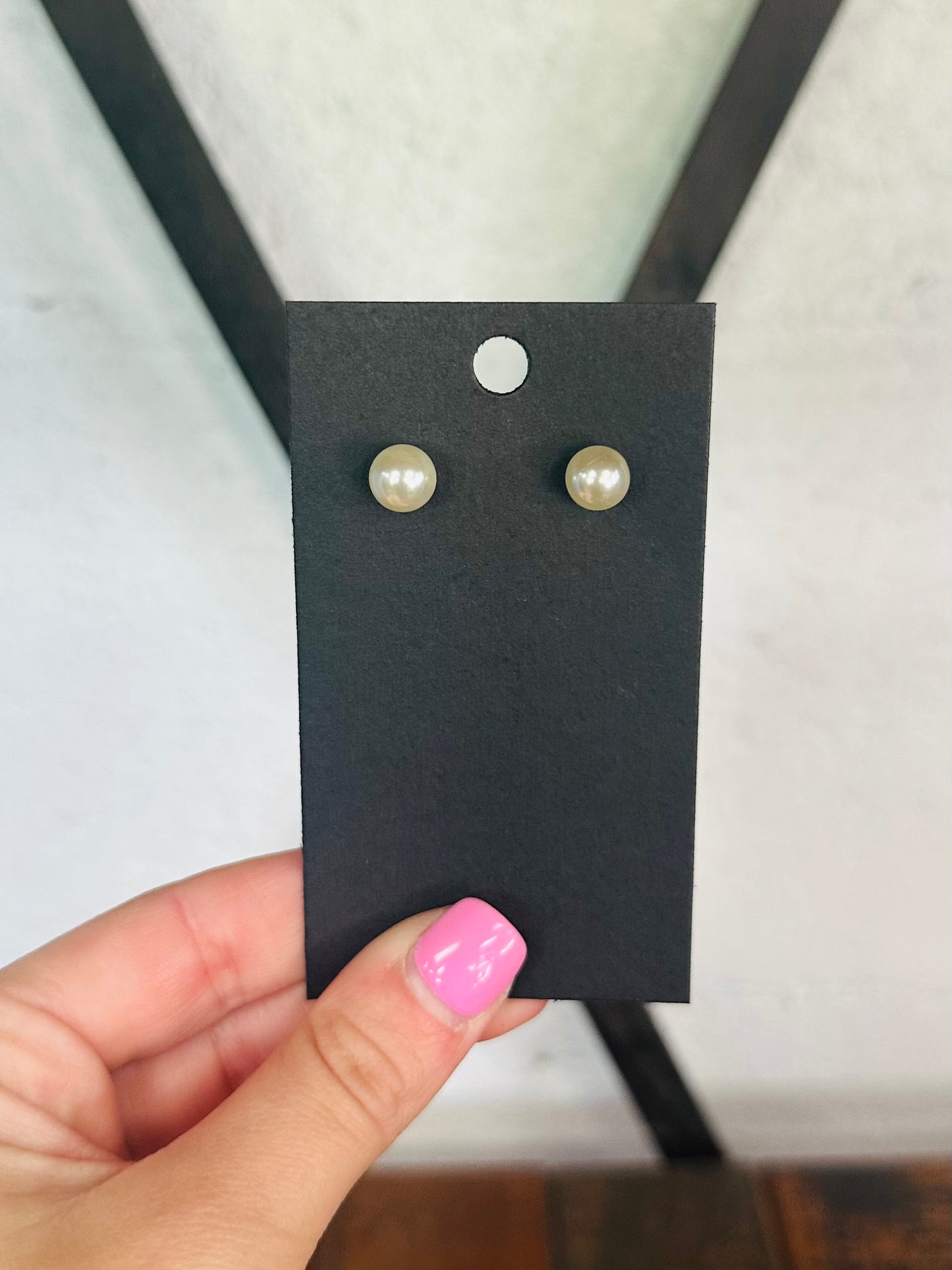 Doubled Sided Pearl Stud Earring