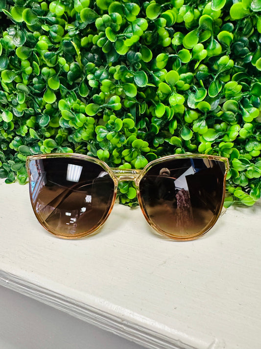 Gold Gradient Cateye Sunglasses