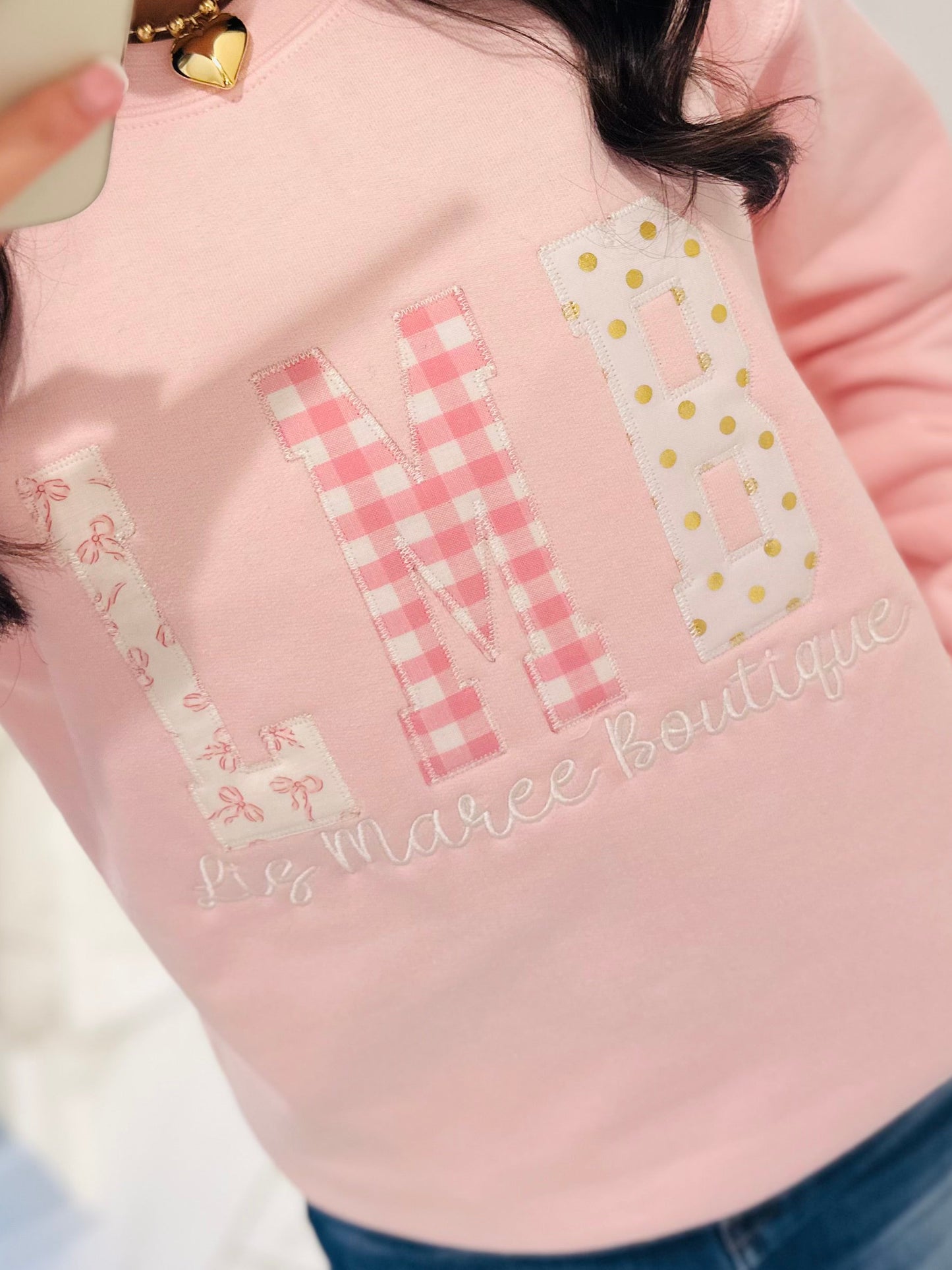 The LMB Pink Embroidered Sweatshirt