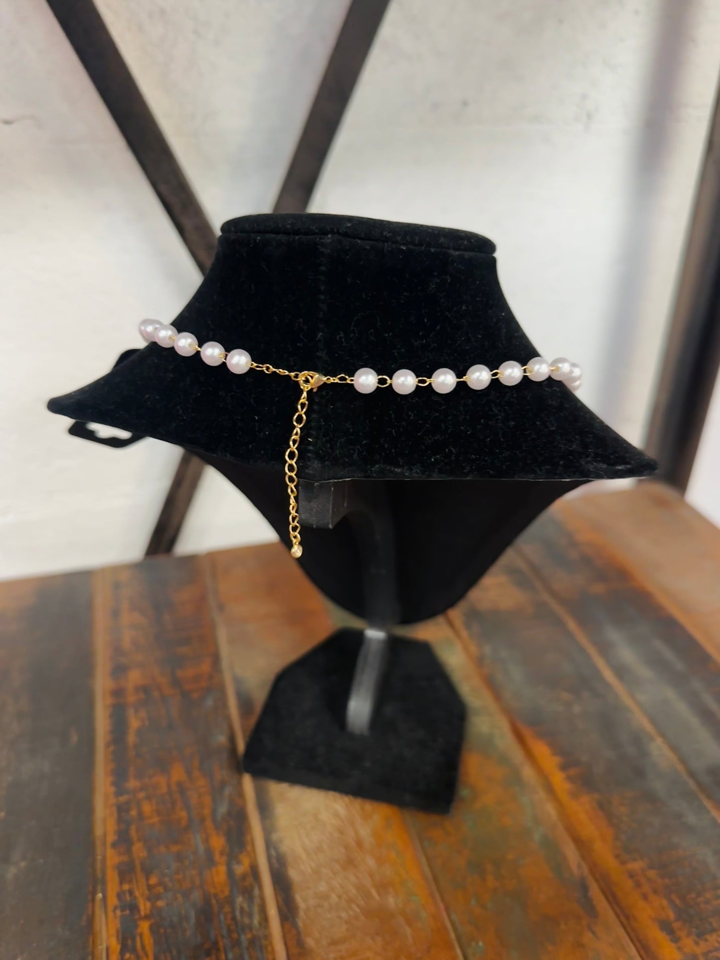 Pearl Beaded + Chain Link Necklace