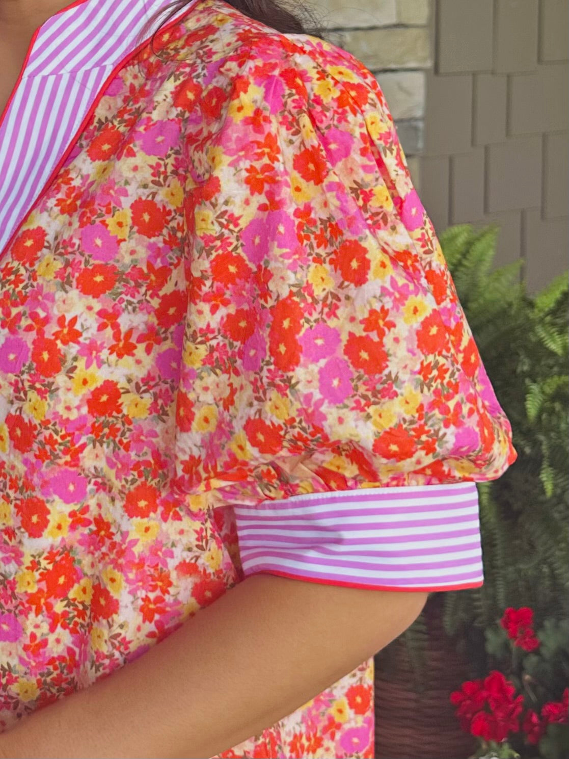 The Maree Pink + Orange Floral Dress