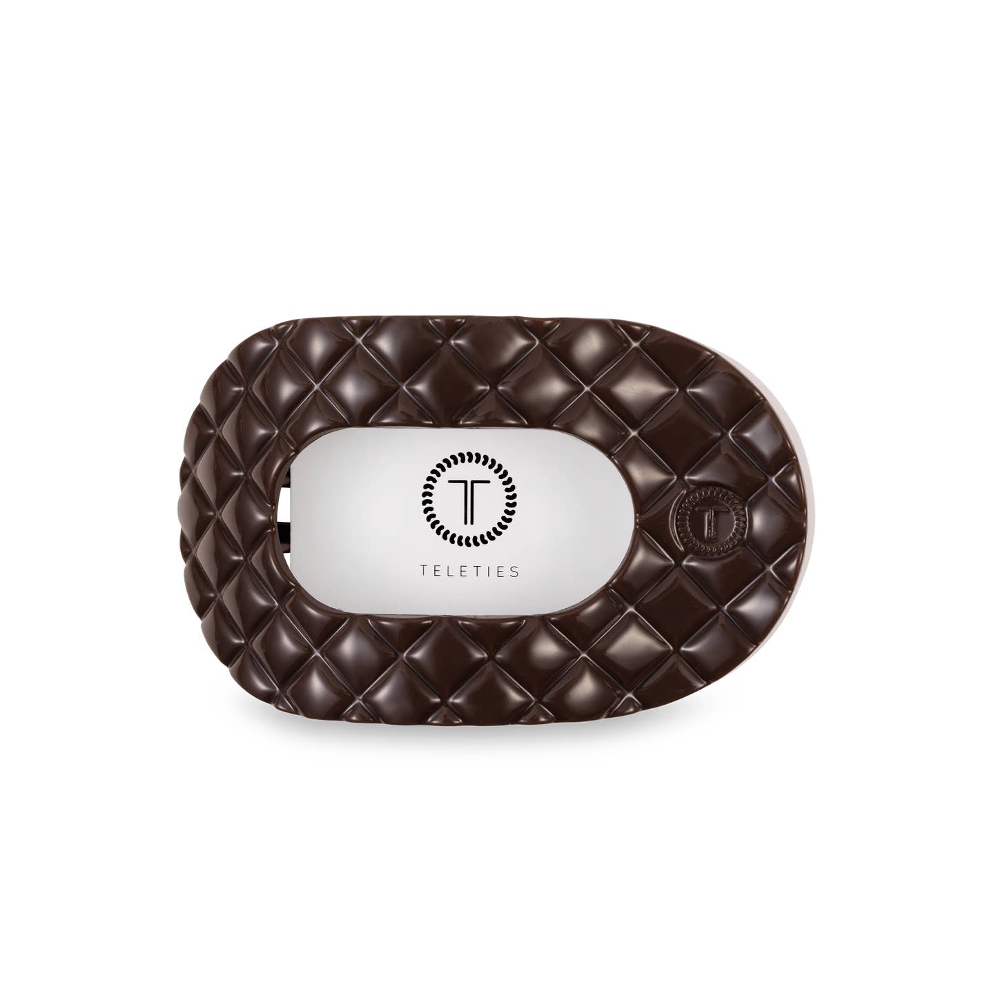 Truly Taupe Quilted Round Flat Hair Clip