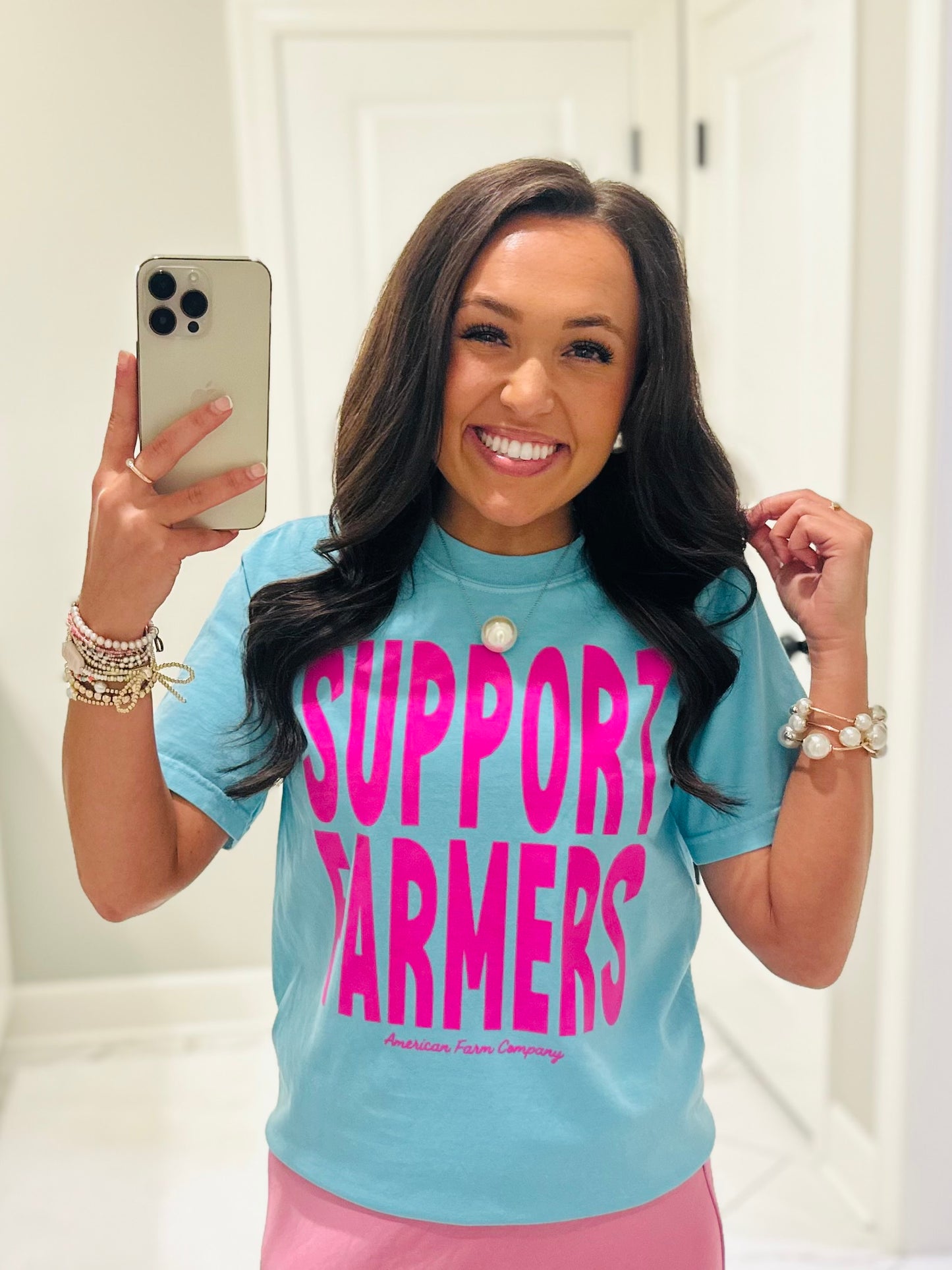 The Teal Support Farmers Graphic Tee