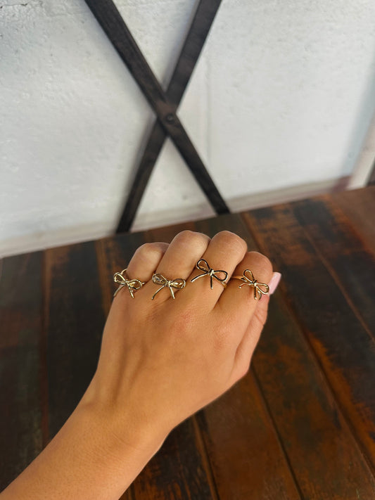 Gold Bow Knot Ring