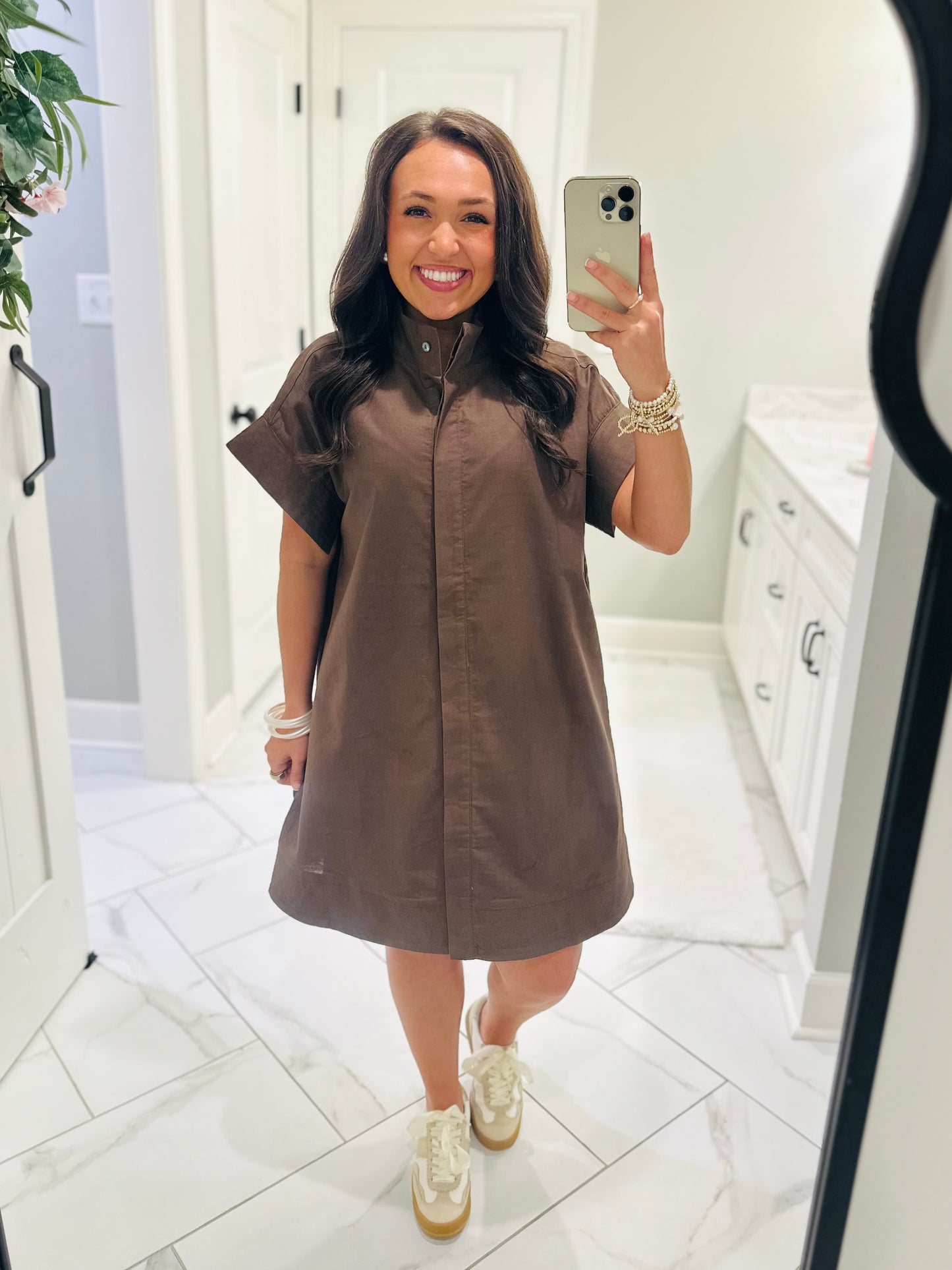 The Rach Brown Shirt Dress