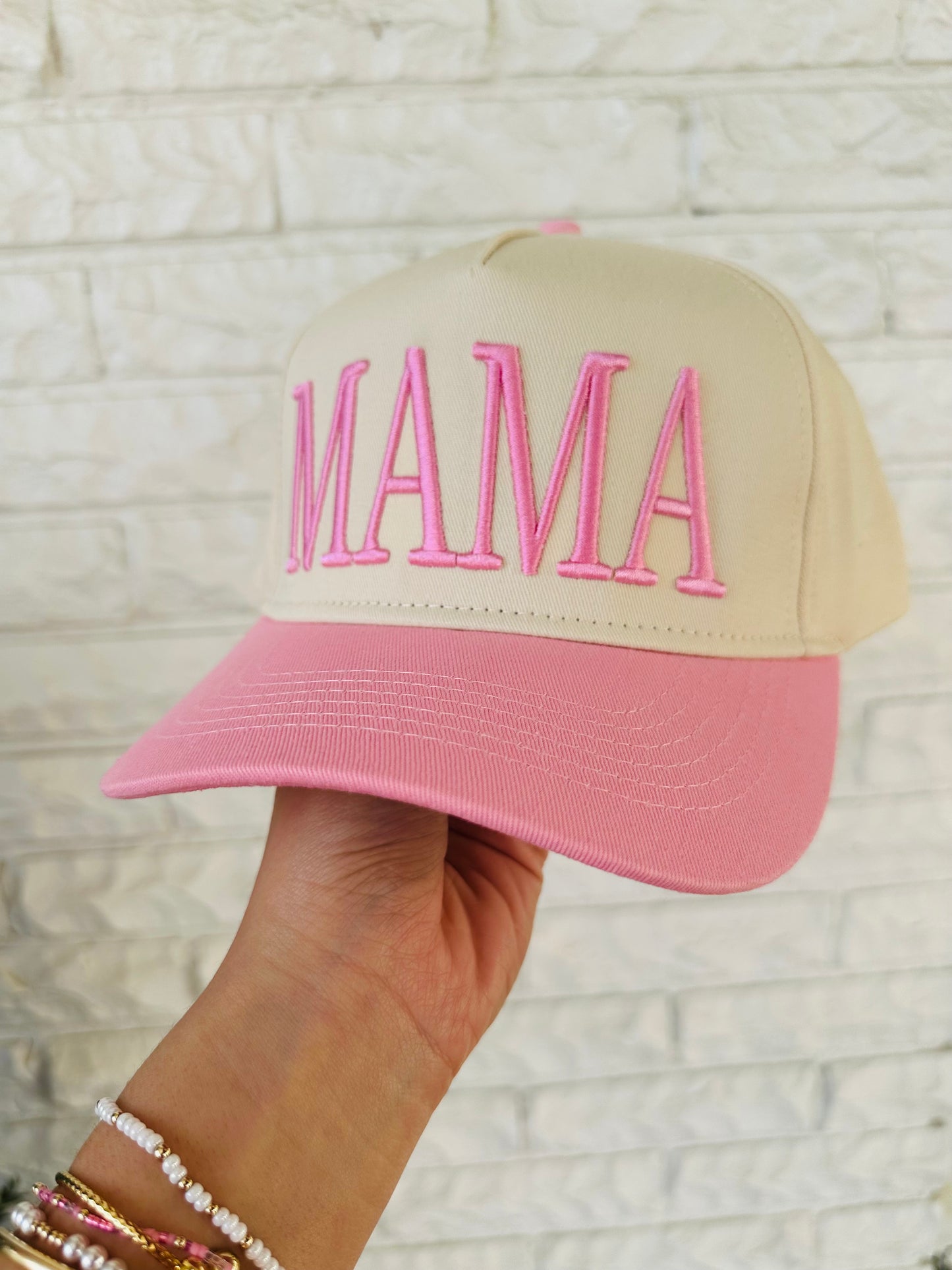 The Pink Mama Embroidered Trucker Hat