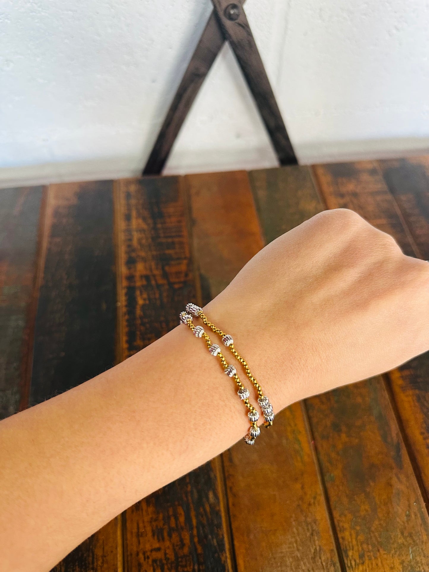 Two Tone Bracelet Set