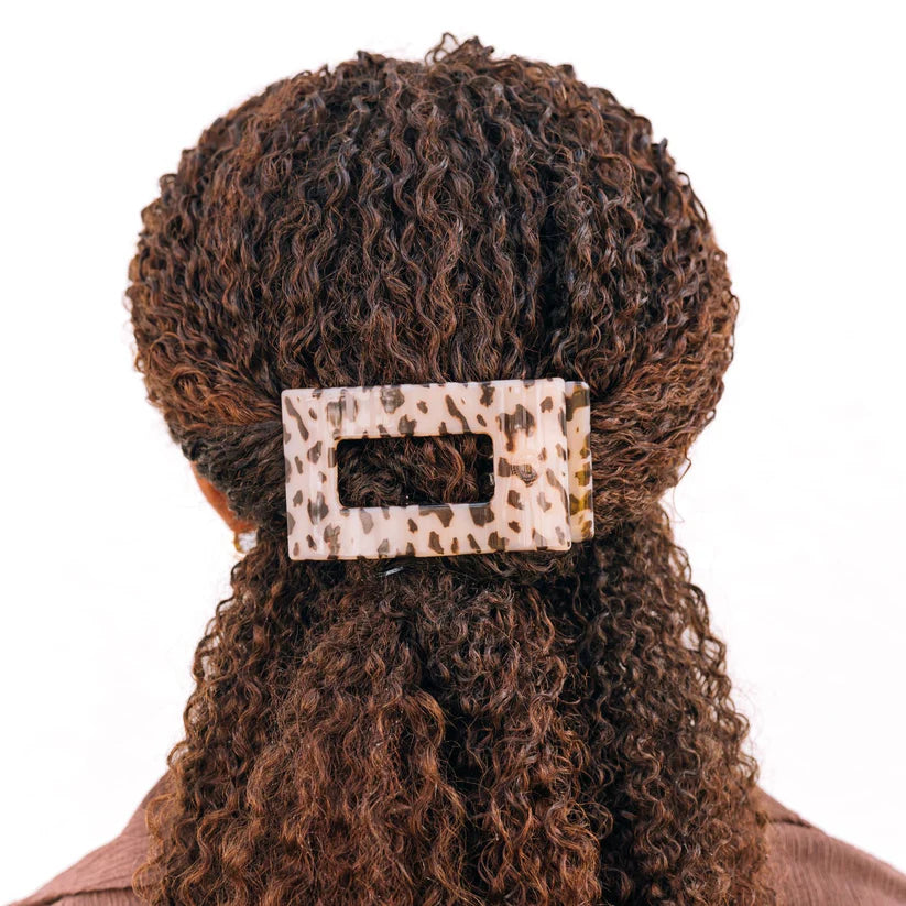 Blonde Tortoise Rectangle Flat Hair Clip