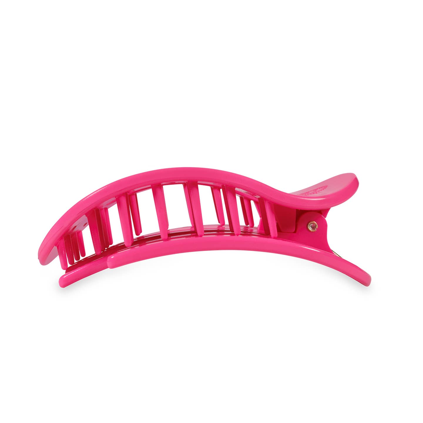 Tropical Punch Hot Pink Round Flat Hair Clip
