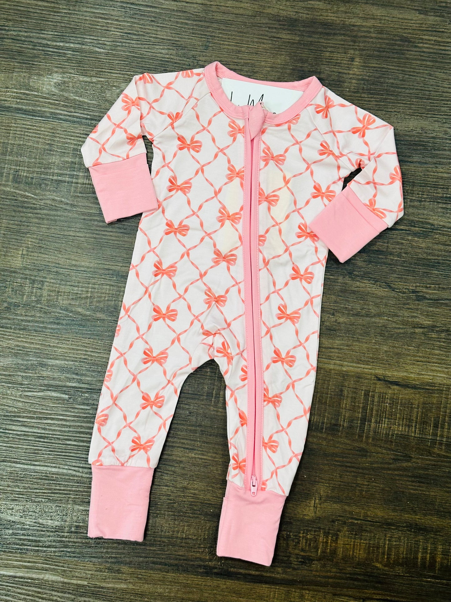 The Pink Beautiful Bow Bamboo Pajama