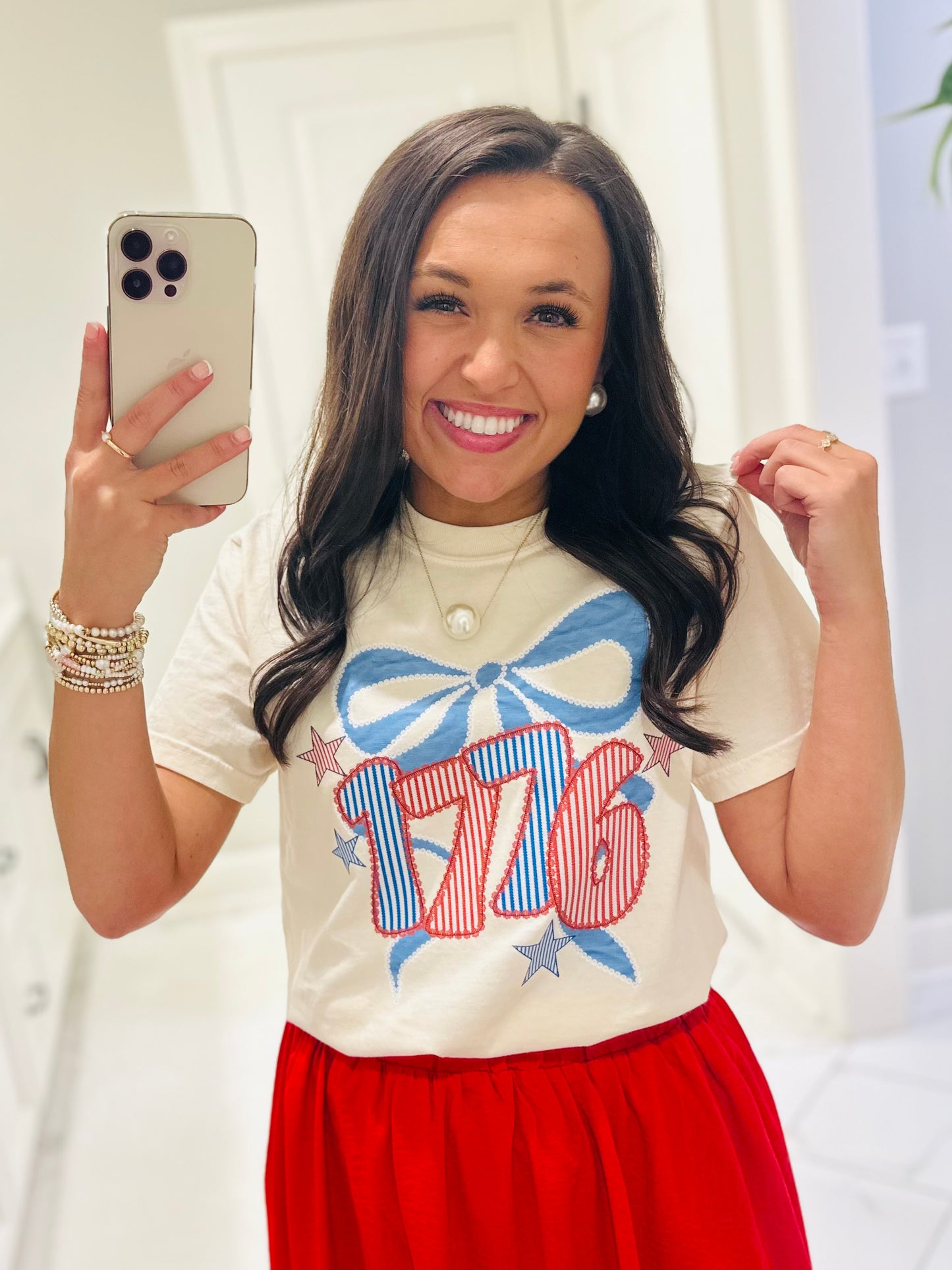 The 1776 Coquette Bow Tee