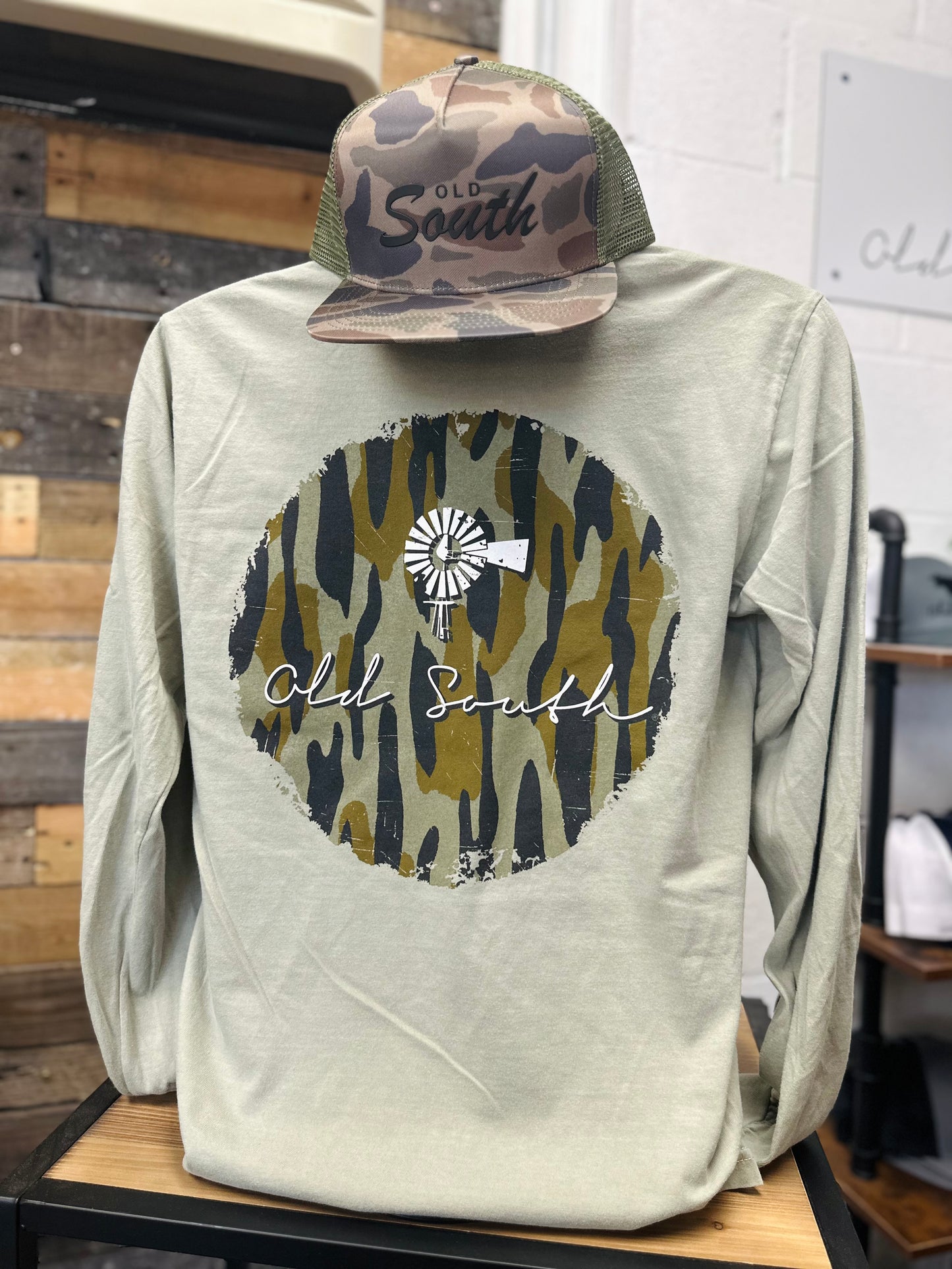 Camo Logo Long Sleeve Tee