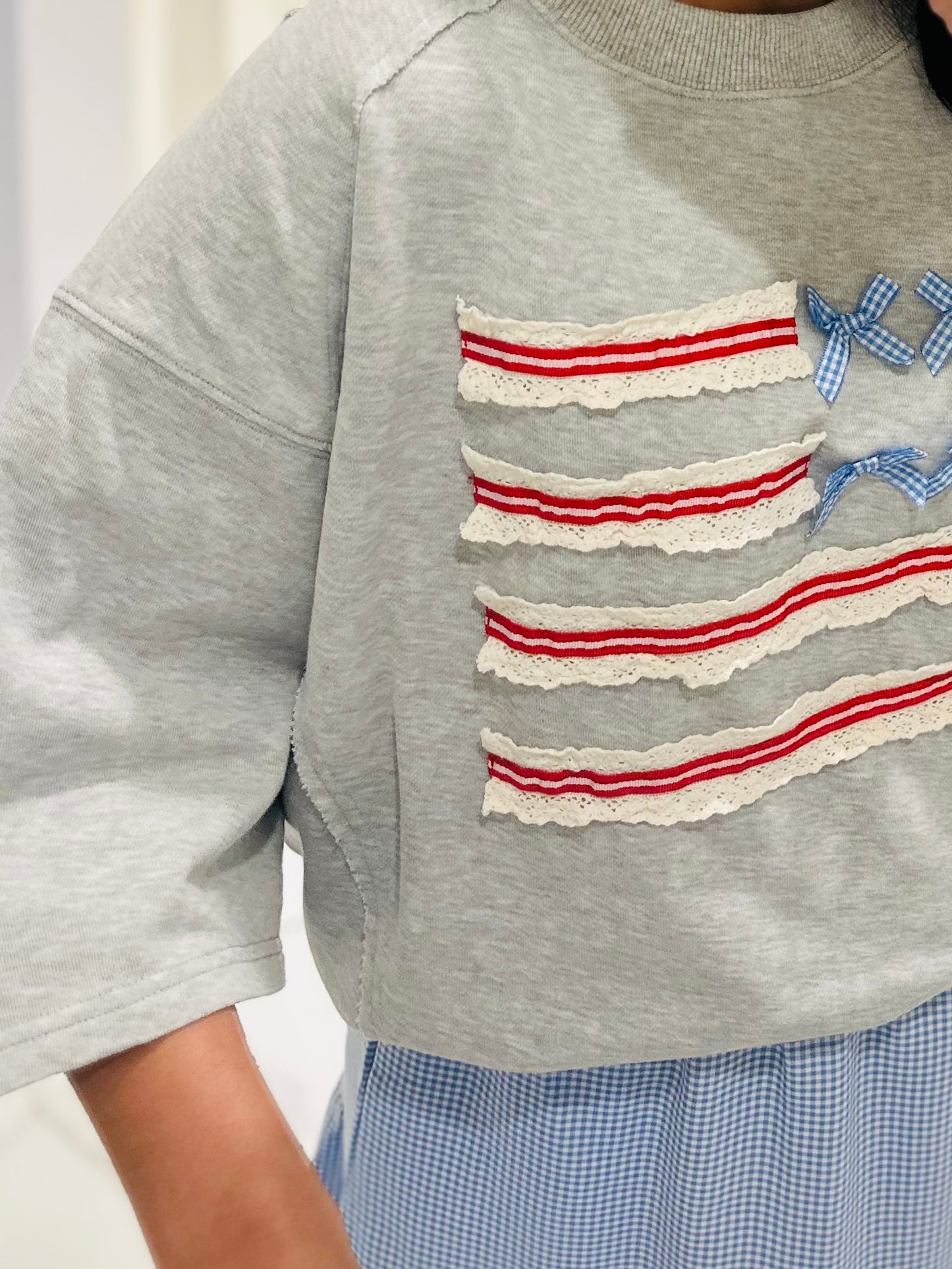 The American Flag Terry Knit Top