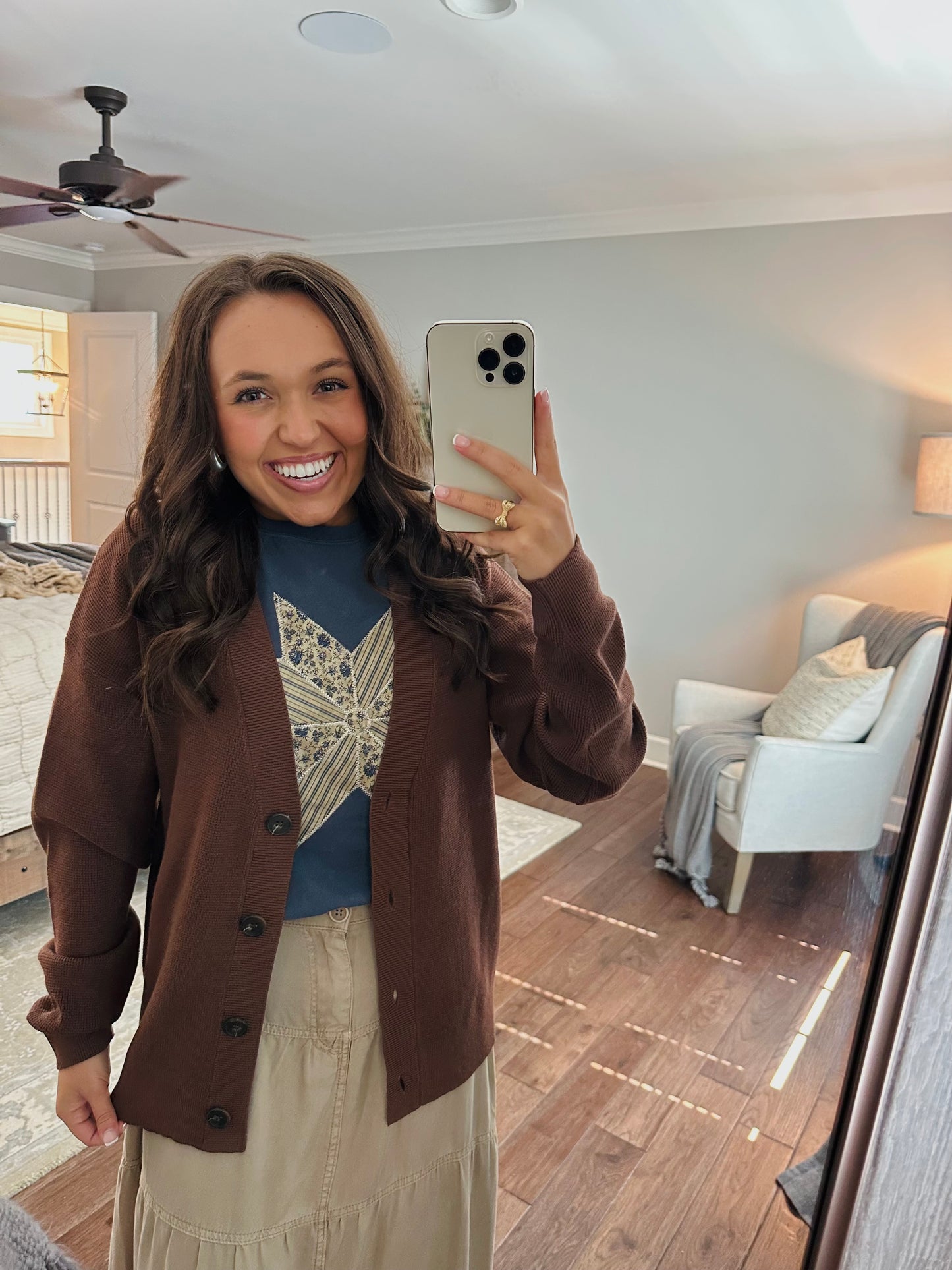 Let's Get Cozy Brown Cardigan