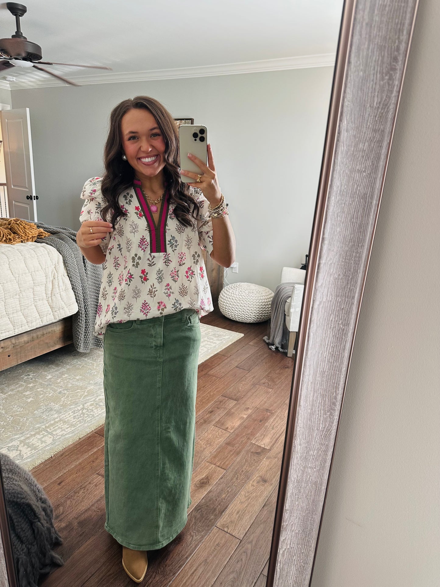The Bree Floral Puff Sleeve Top