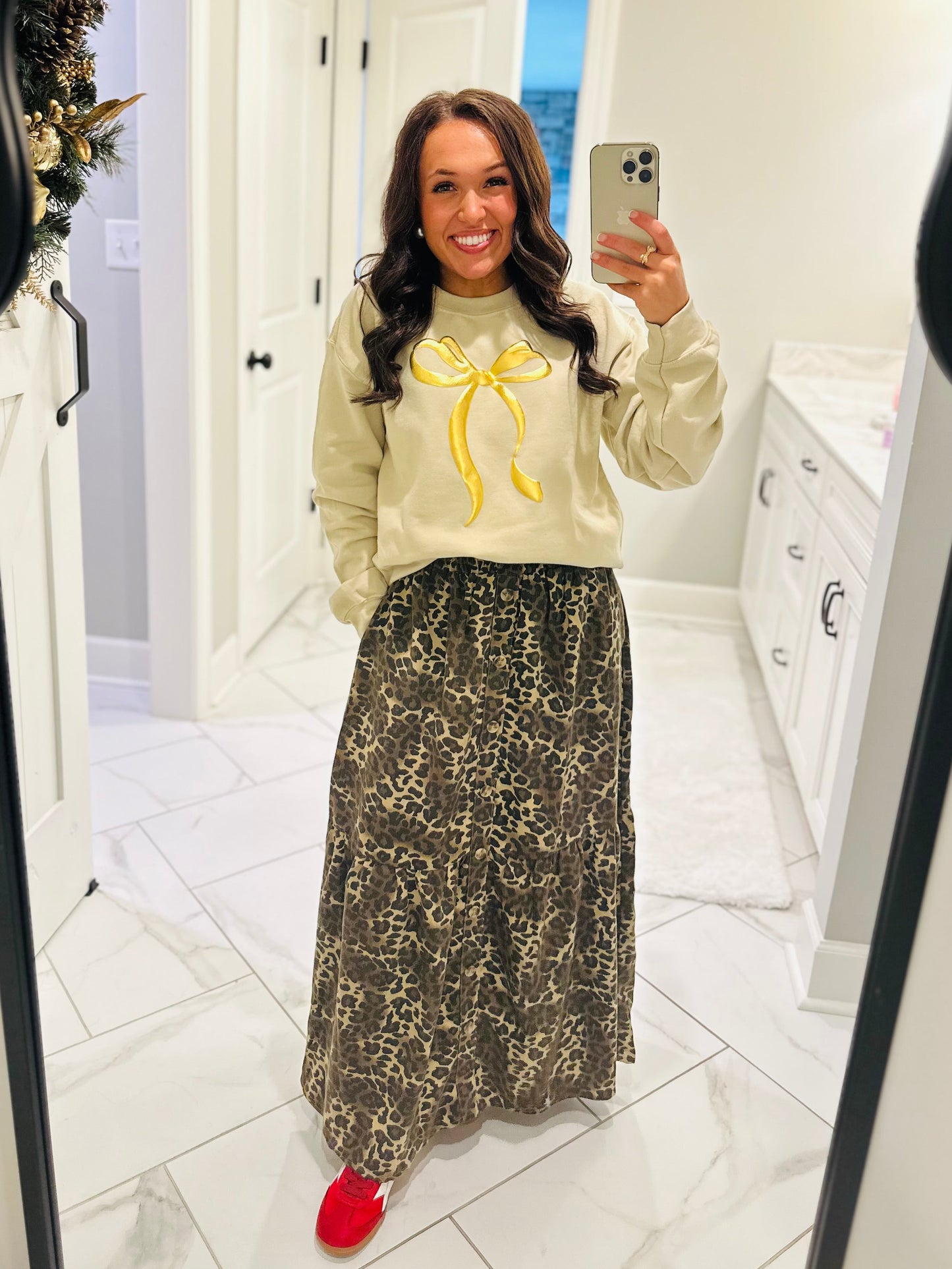 The Cass Mocha Leopard Maxi Skirt