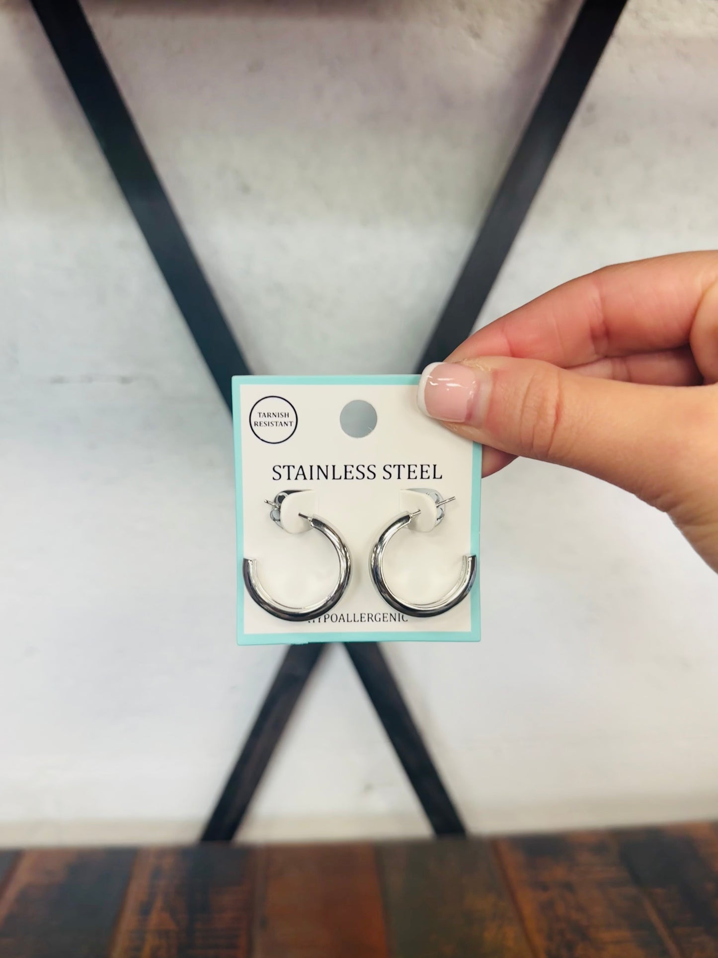 25mm Silver Stainless Steel Hoop