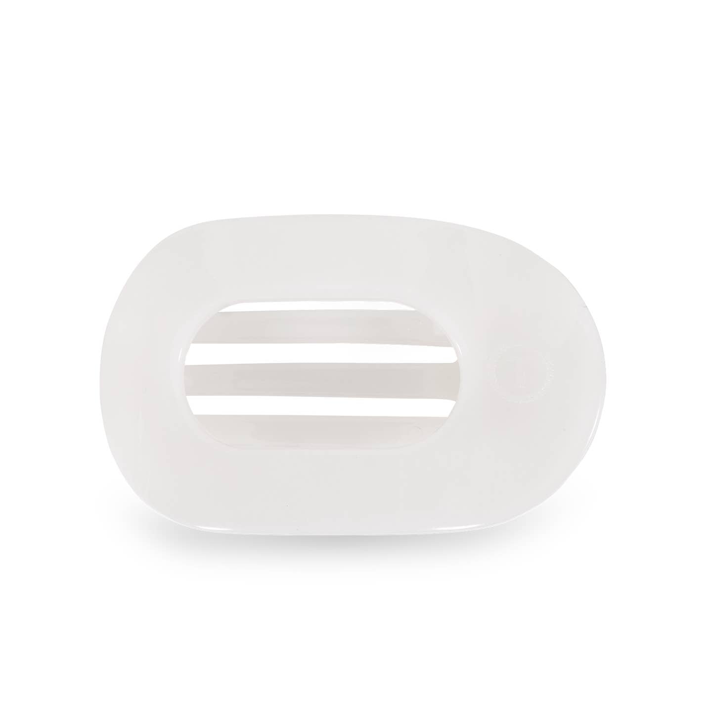 Coconut White Round Flat Hair Clip