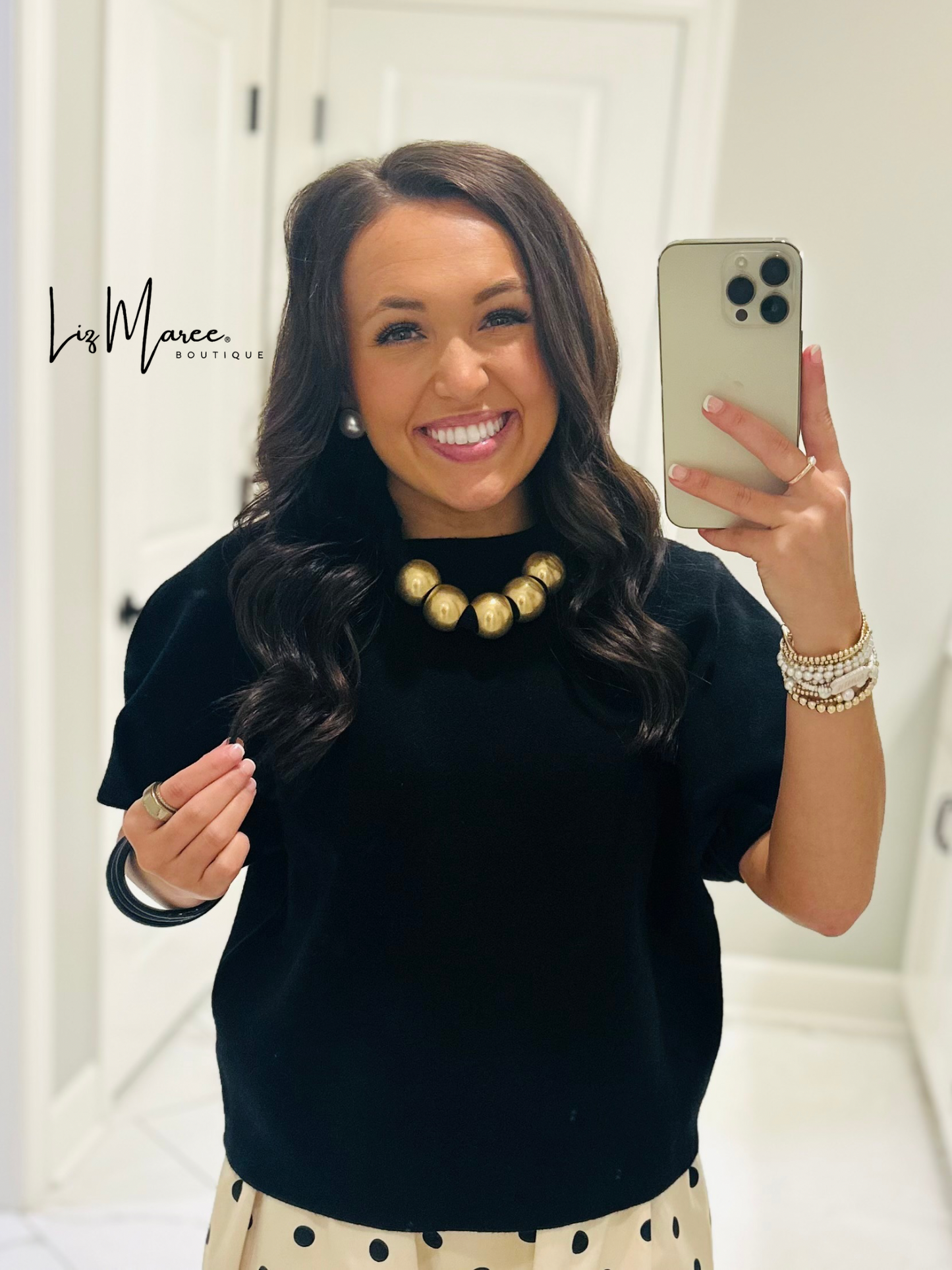 The Melanie Black Sweater Top