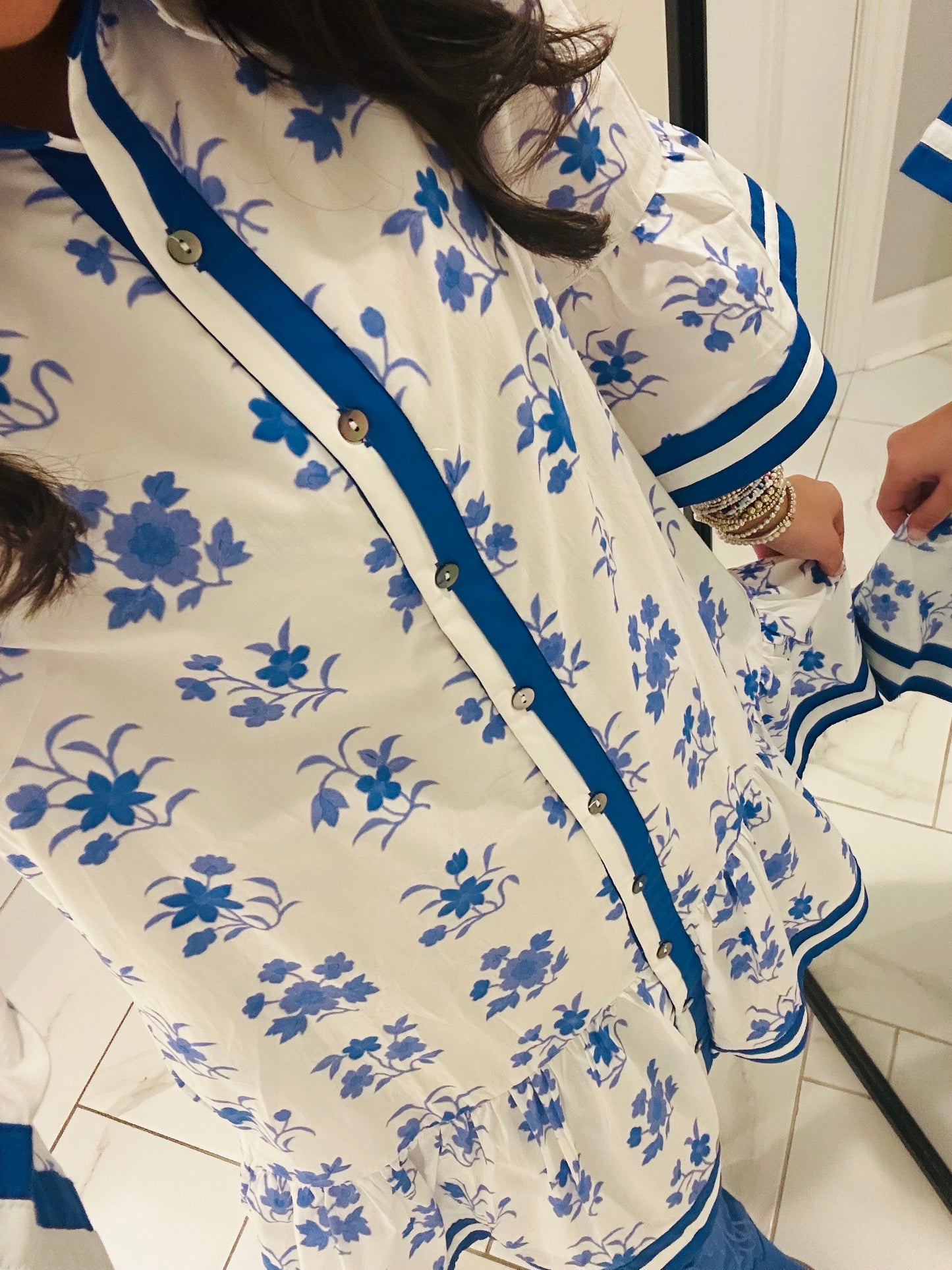 The Betsy Blue Floral Dress