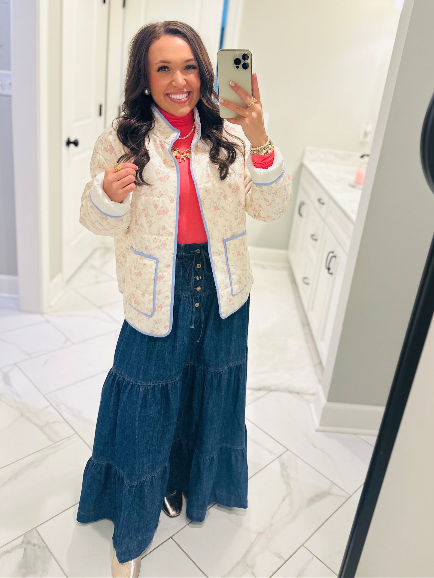The Eloise Floral Quilted Jacket