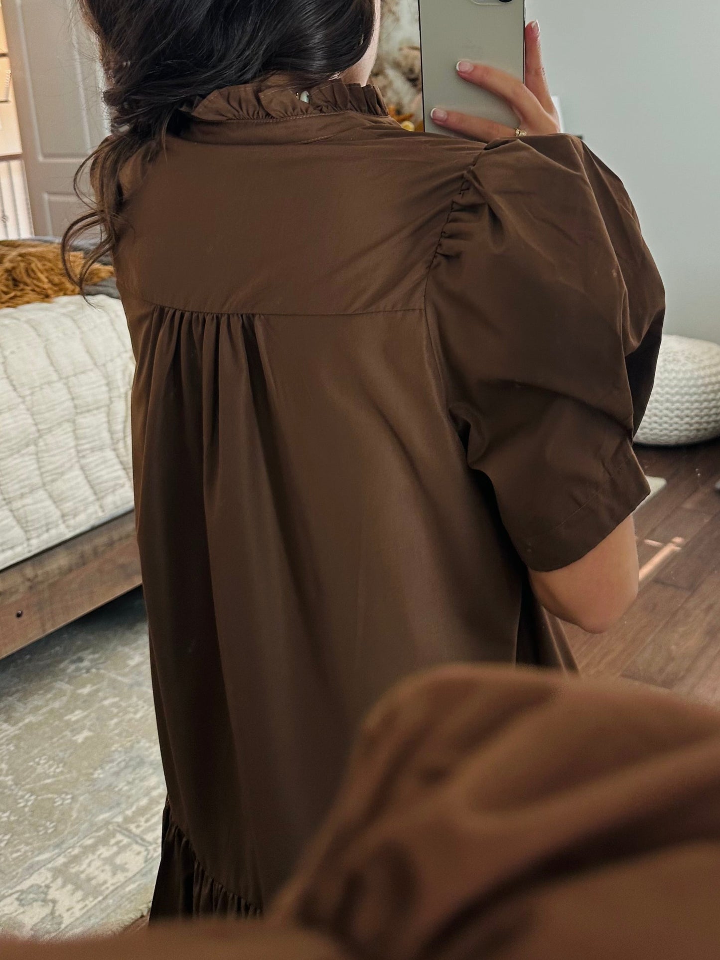 The Kallie Brown Puff Sleeve Dress