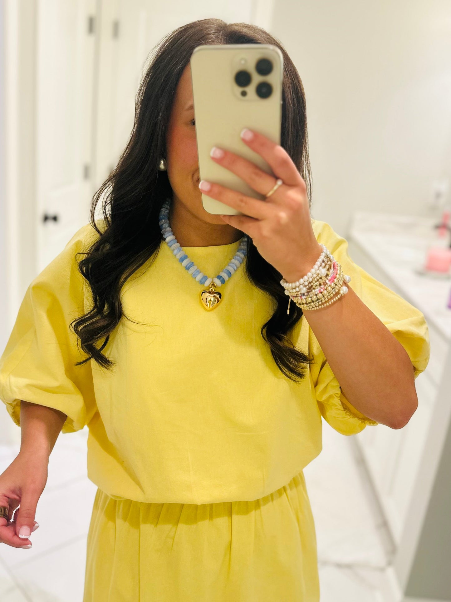 The Daisy Yellow Knit Top + Skirt Set