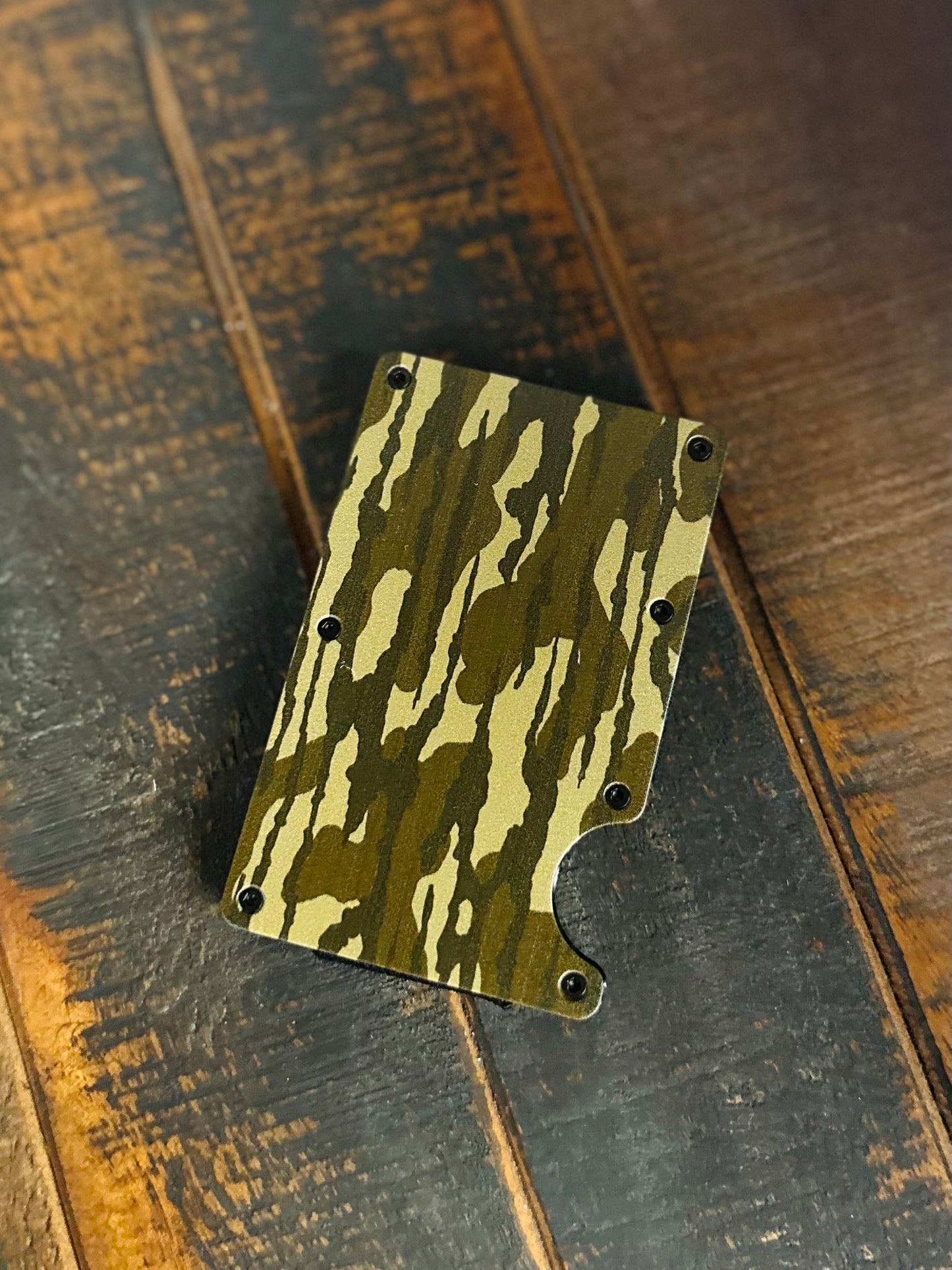 Thicket Camo Grit Aluminum Slim Wallet with Money Clip