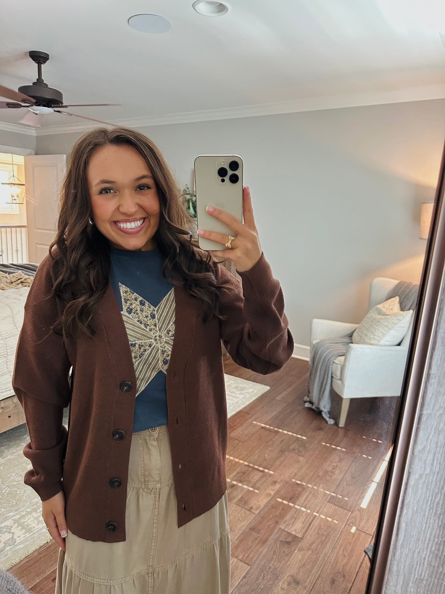 Let's Get Cozy Brown Cardigan