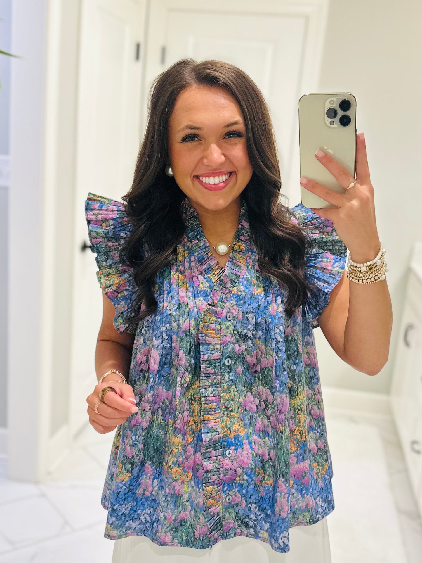 The Darcy Blue Floral Top