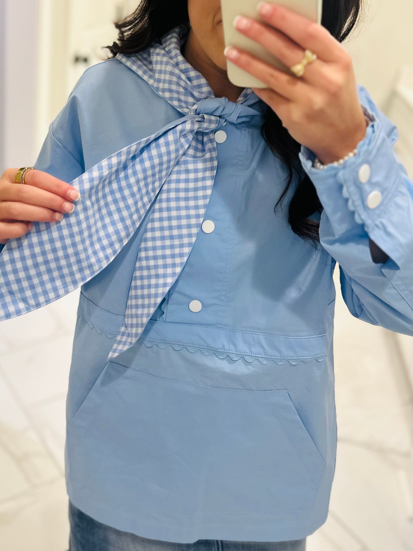 The Morganne Light Blue Windbreaker