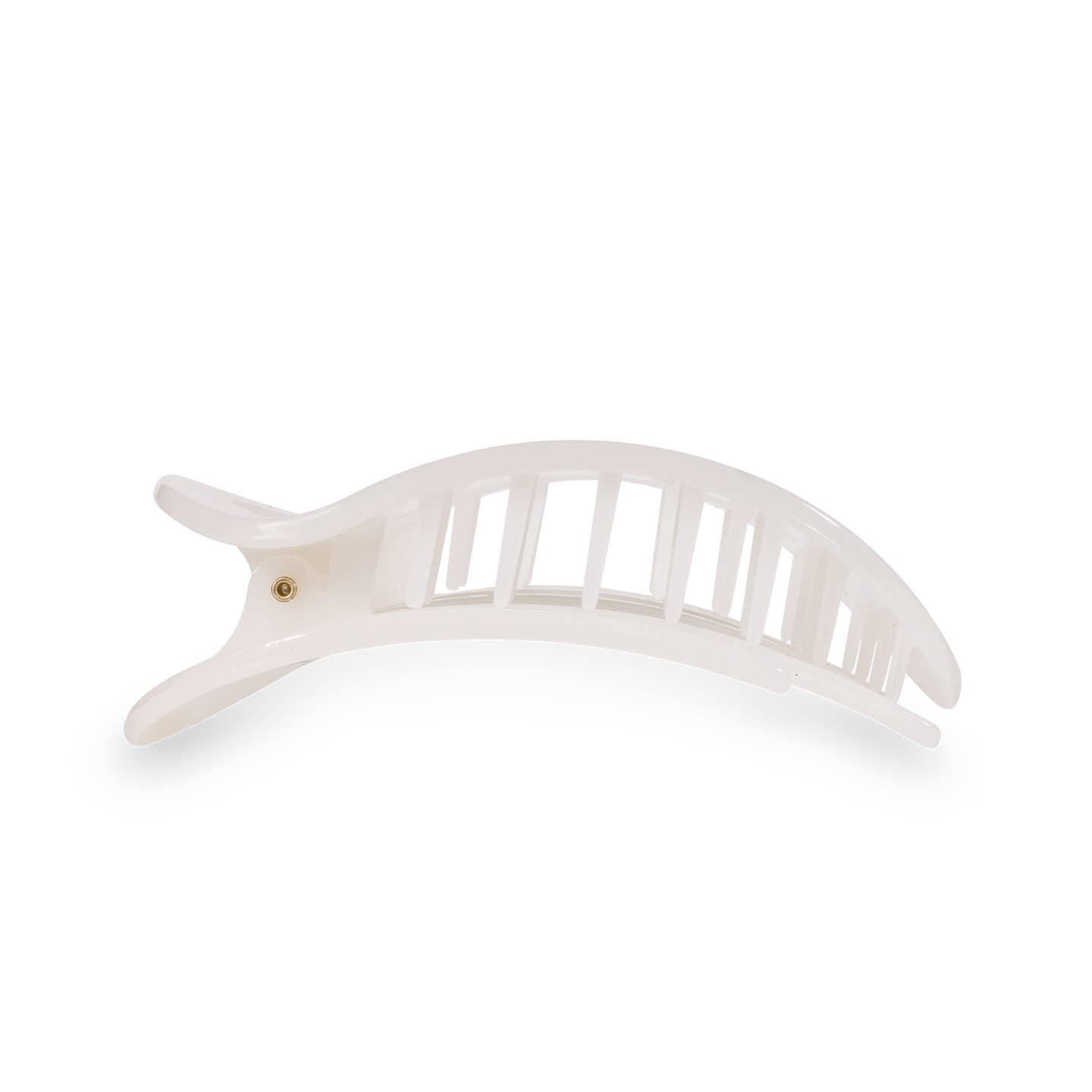 Coconut White Round Flat Hair Clip