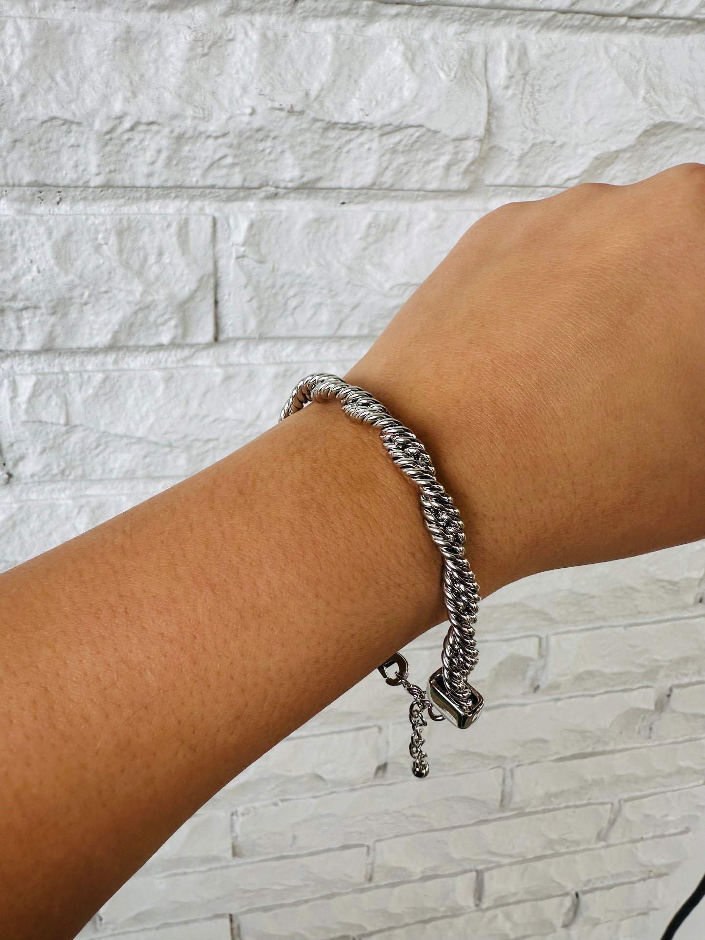 Silver Twist Chain Bracelet