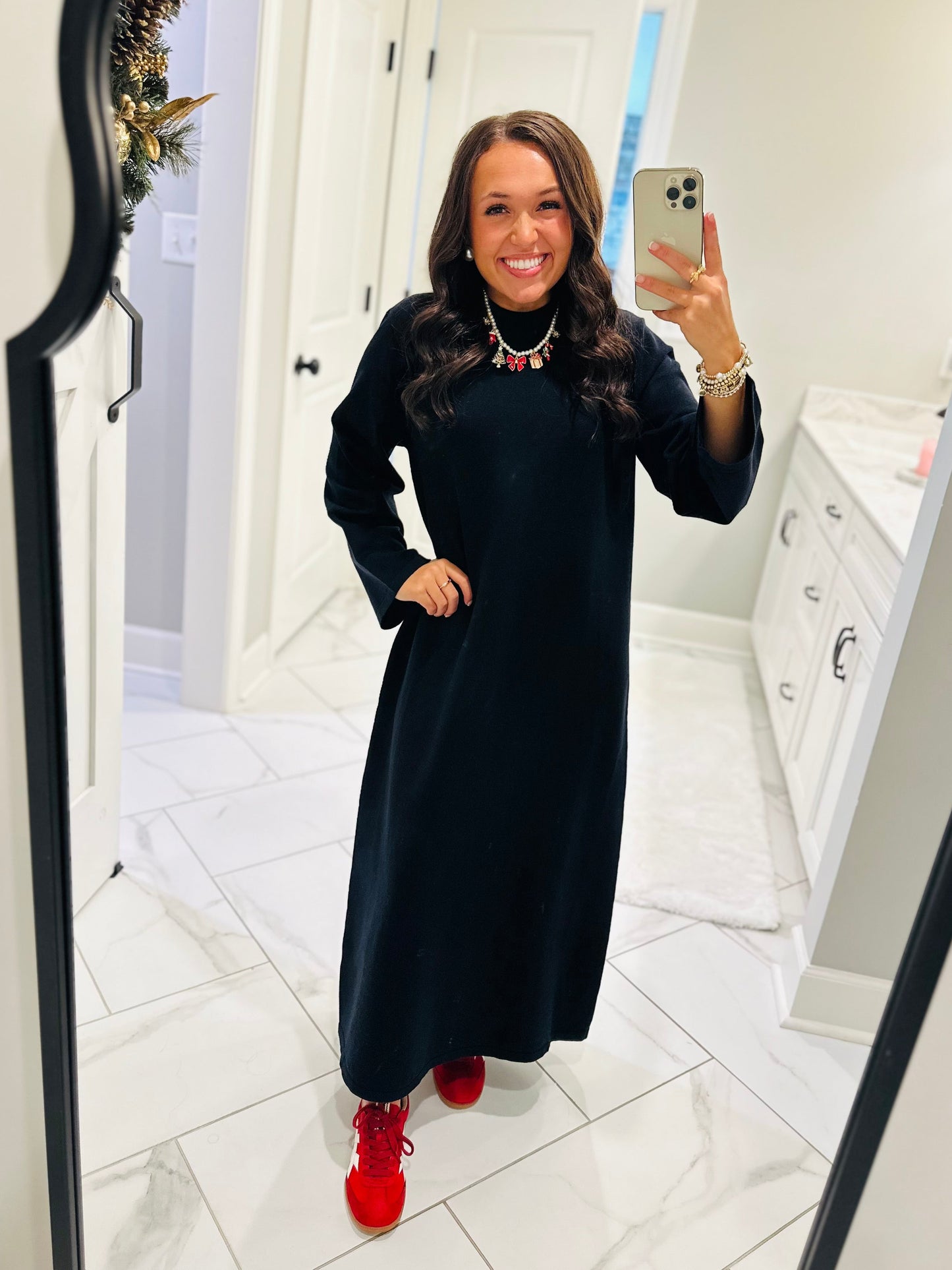 The Black Sweater Midi Dress