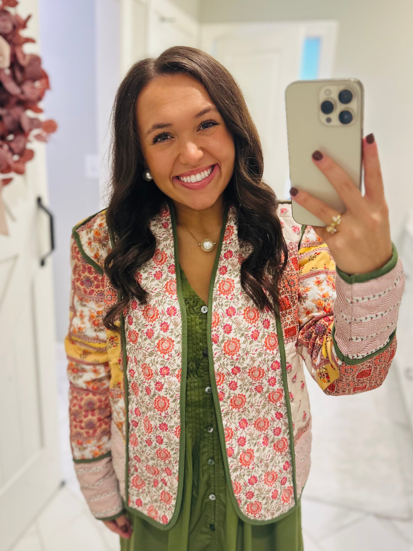 The Emmie Floral Patchwork Quilted Jacket