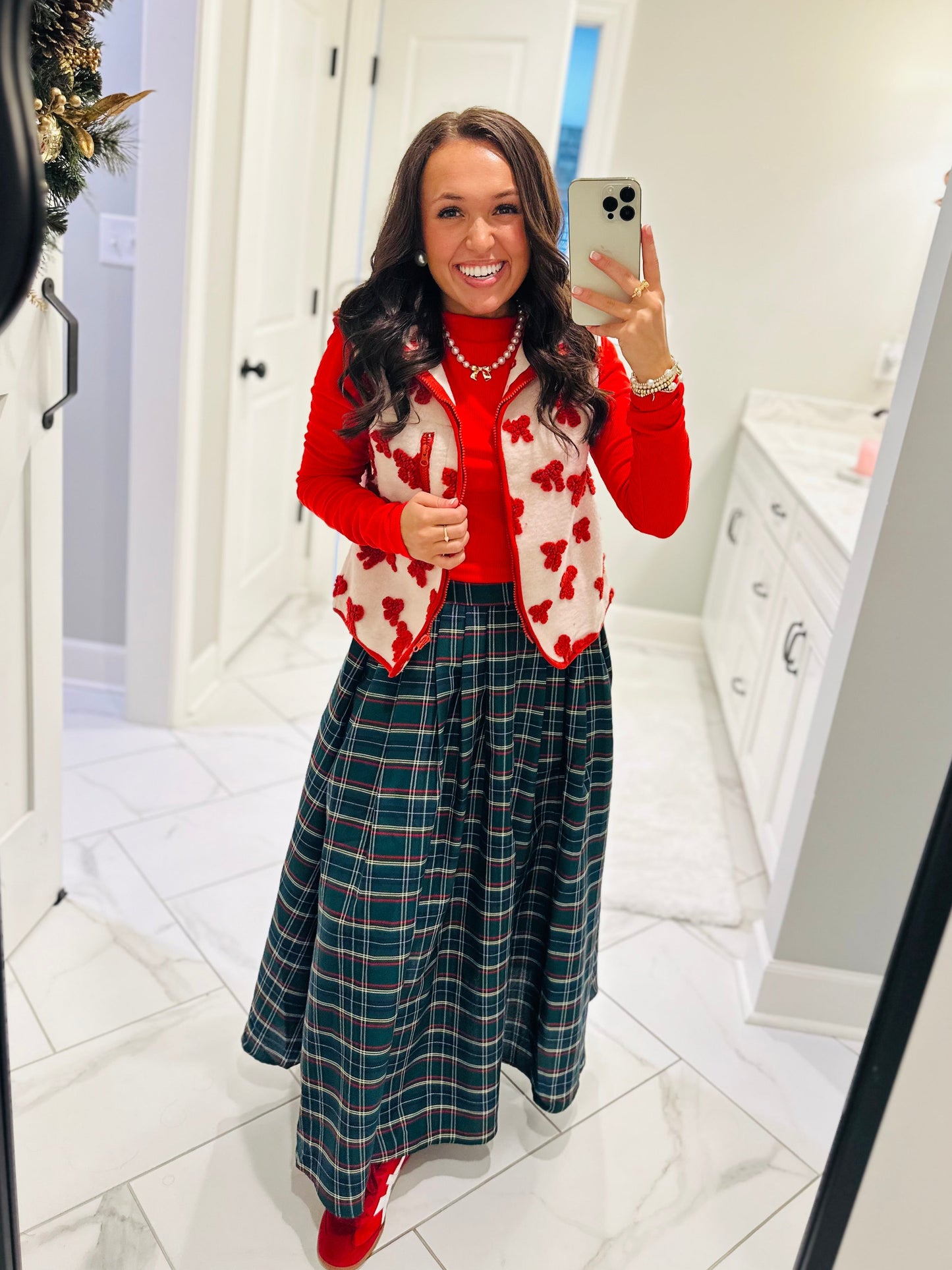 The Neva Red Puff Sleeve Top