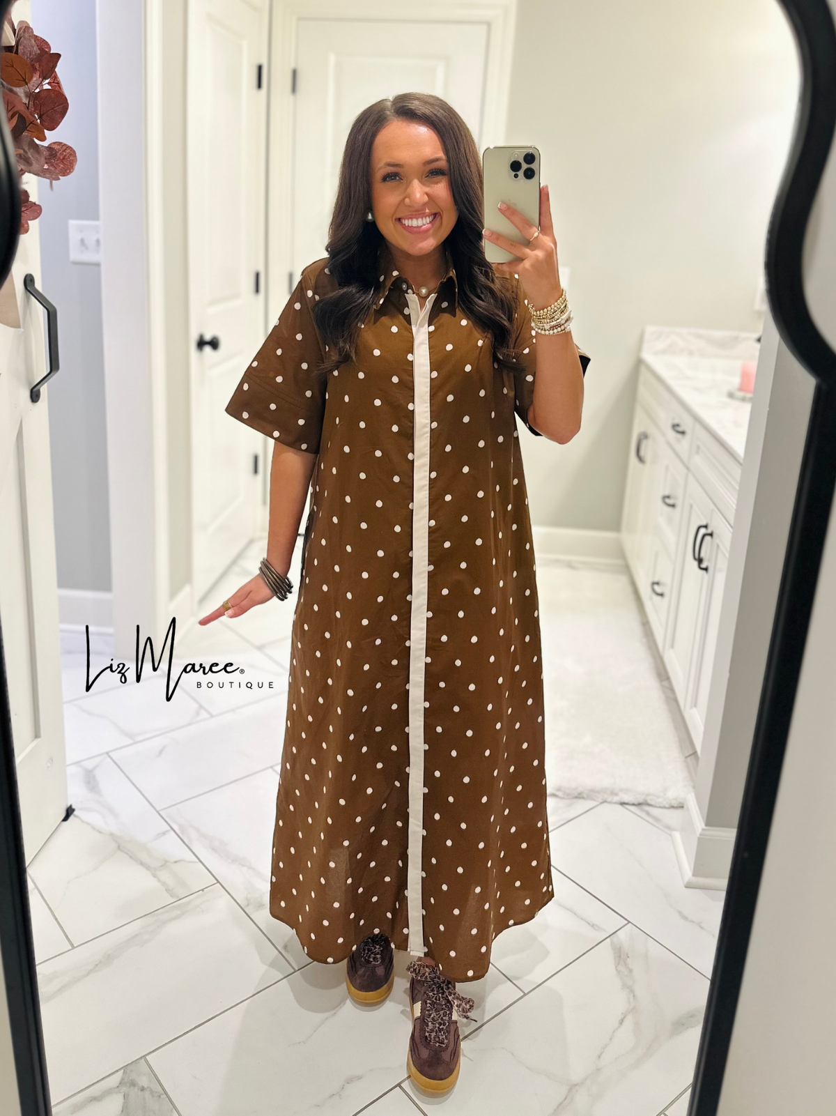 The Ruth Brown Polka Dot Midi Dress