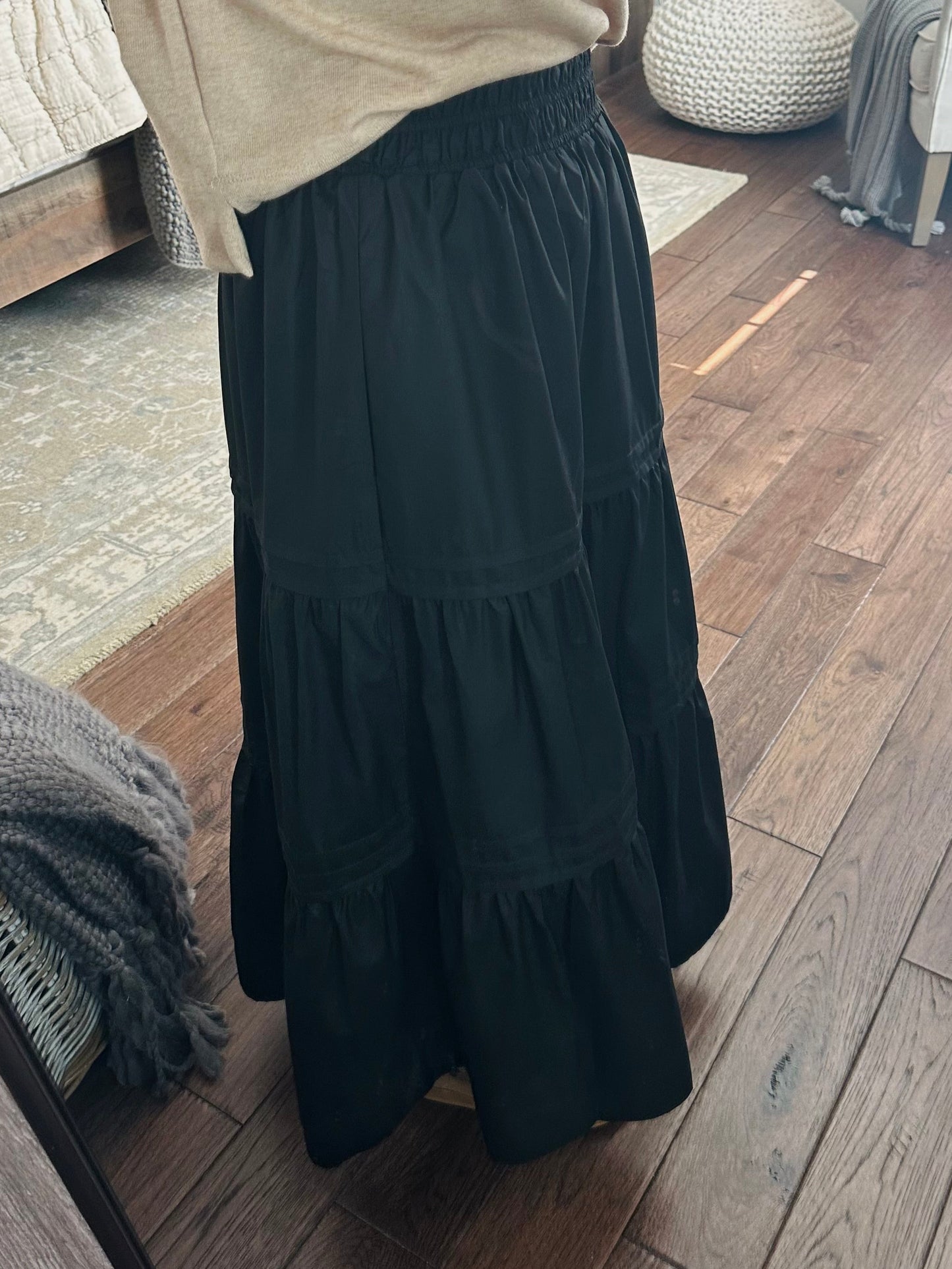 The Ruth Black Maxi Skirt