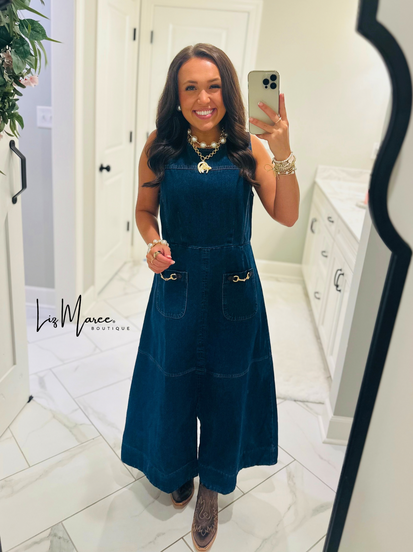 The Ella Grace Denim Midi Dress