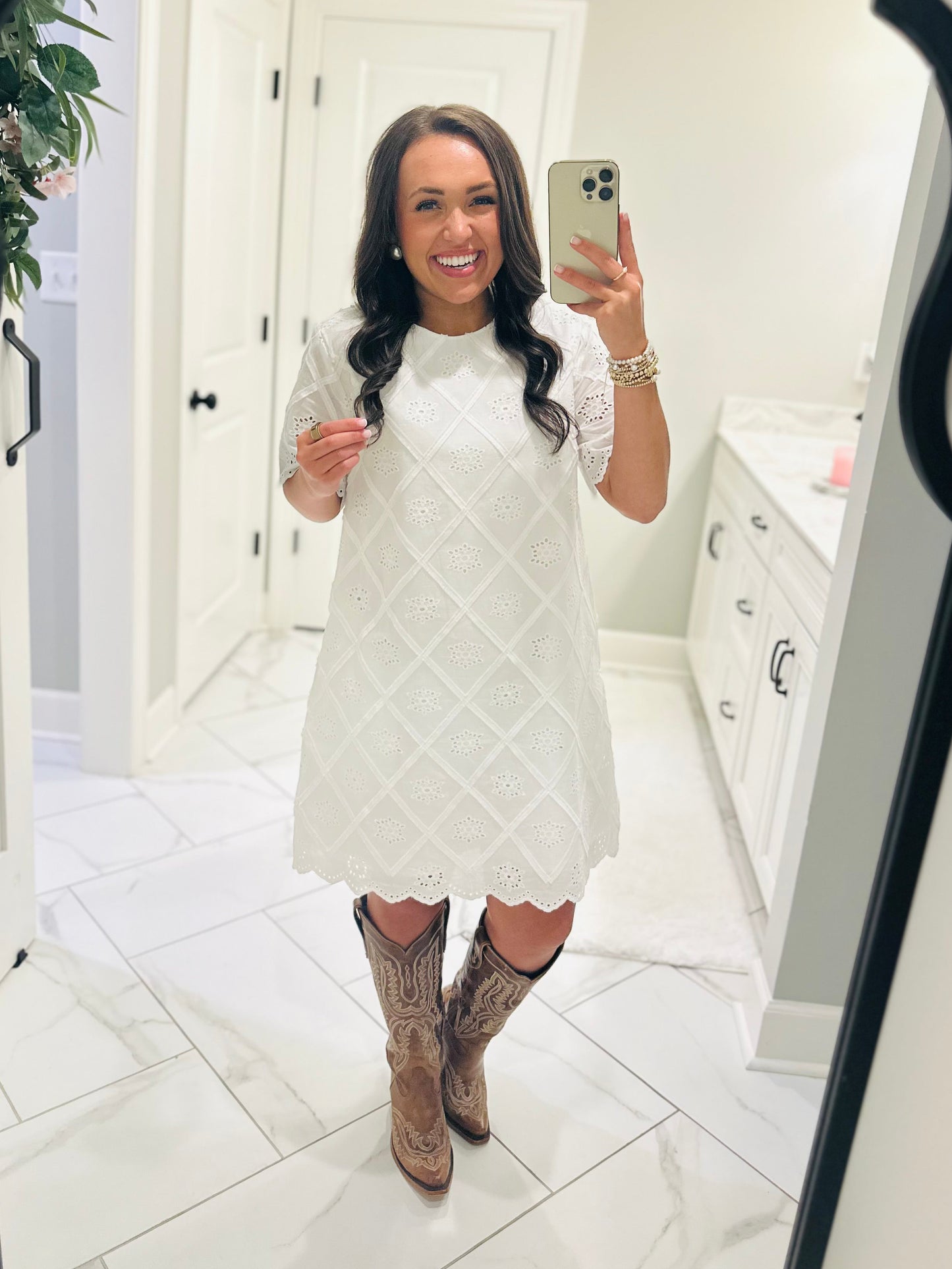 The Taylor White Eyelet Dress