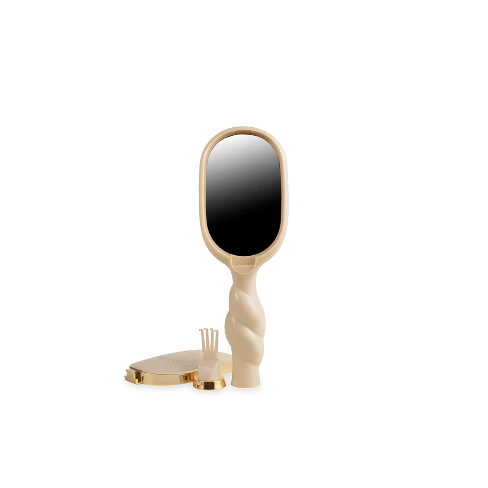 Mini Boar Bristle Hair Brush - Tan