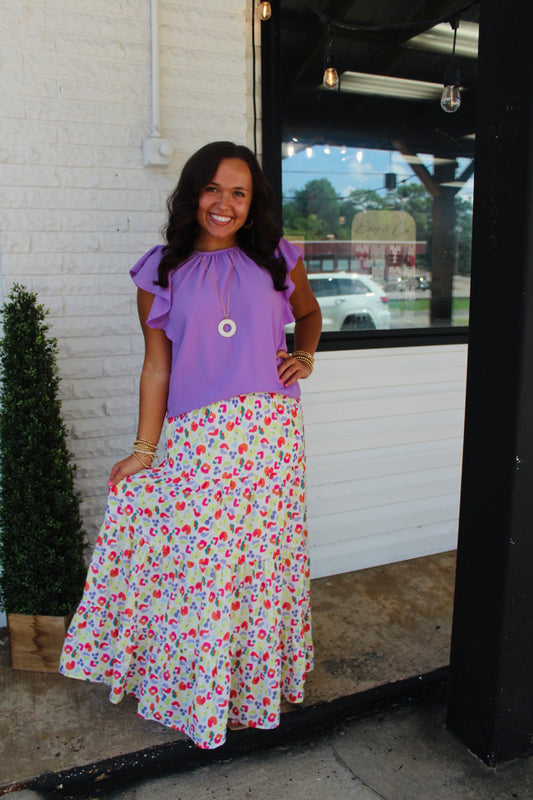 The Molly Leopard Print Maxi Skirt