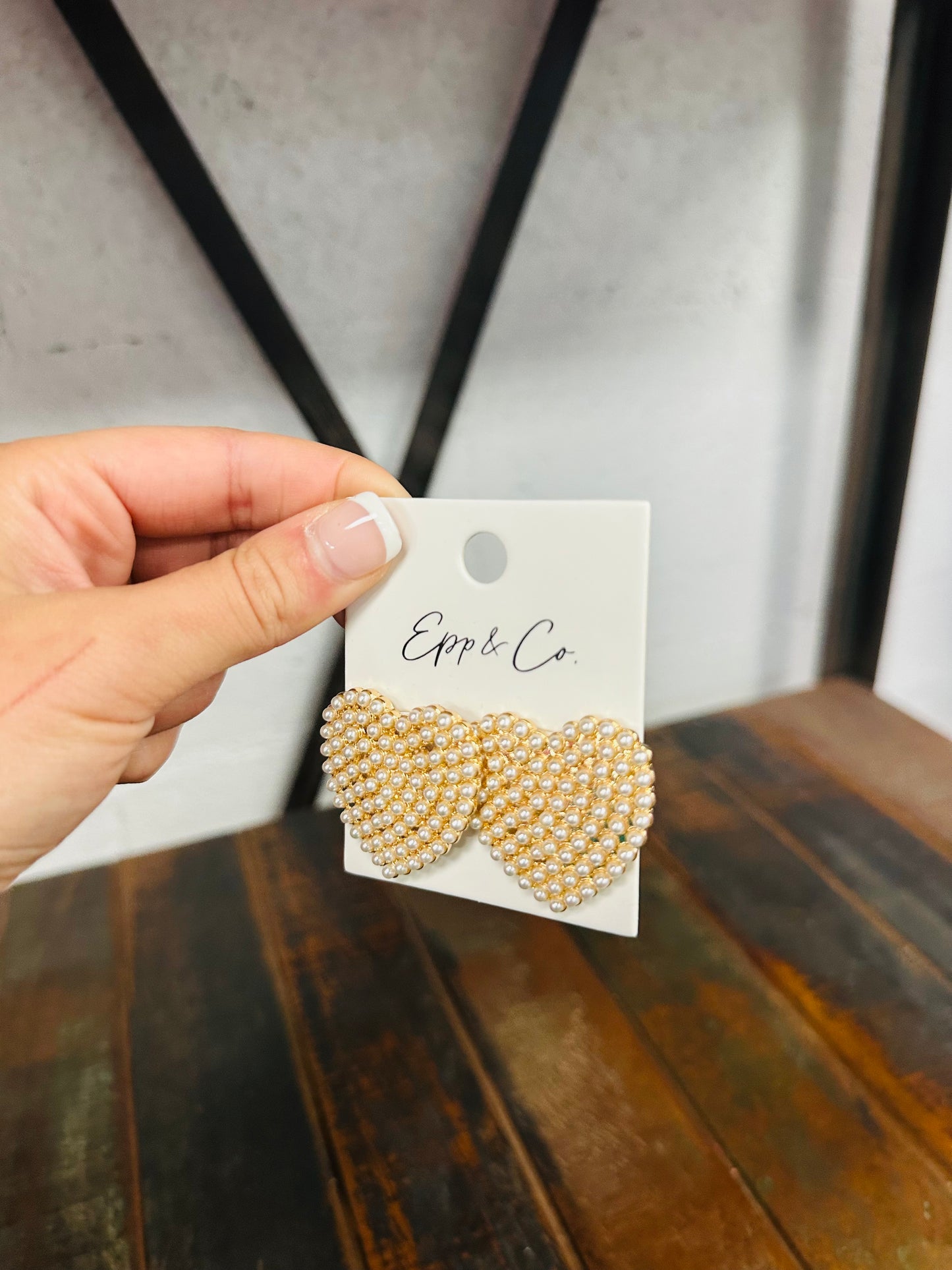 Pearl Heart Studs