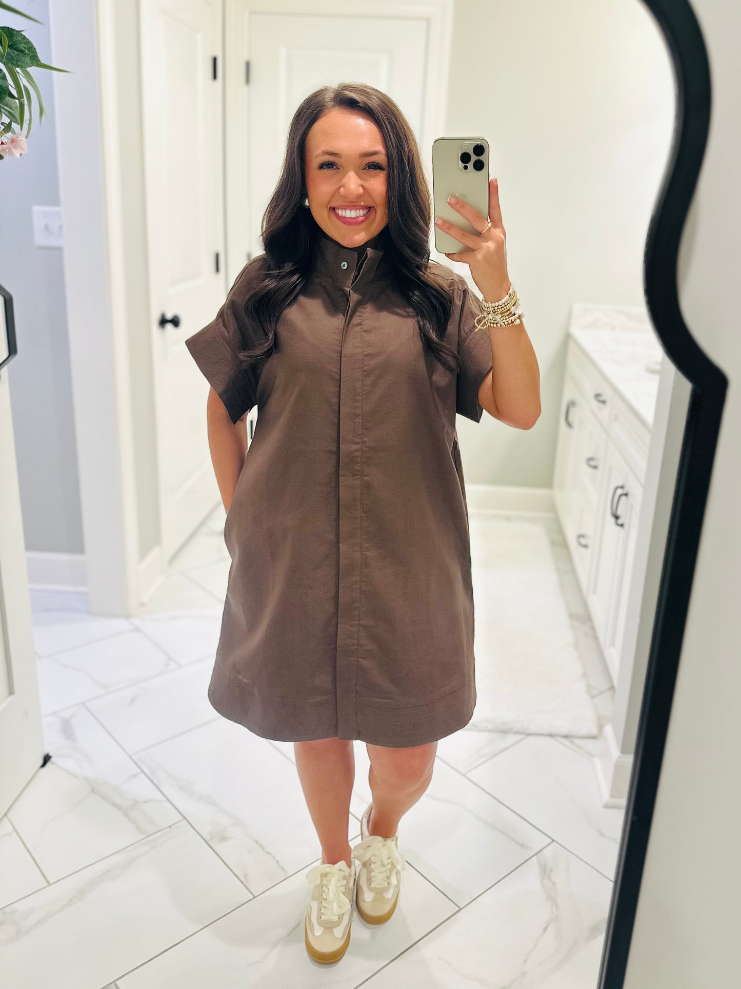 The Rach Brown Shirt Dress