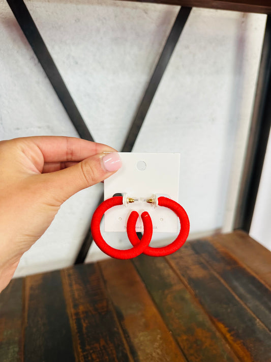 Red Thread Hoops