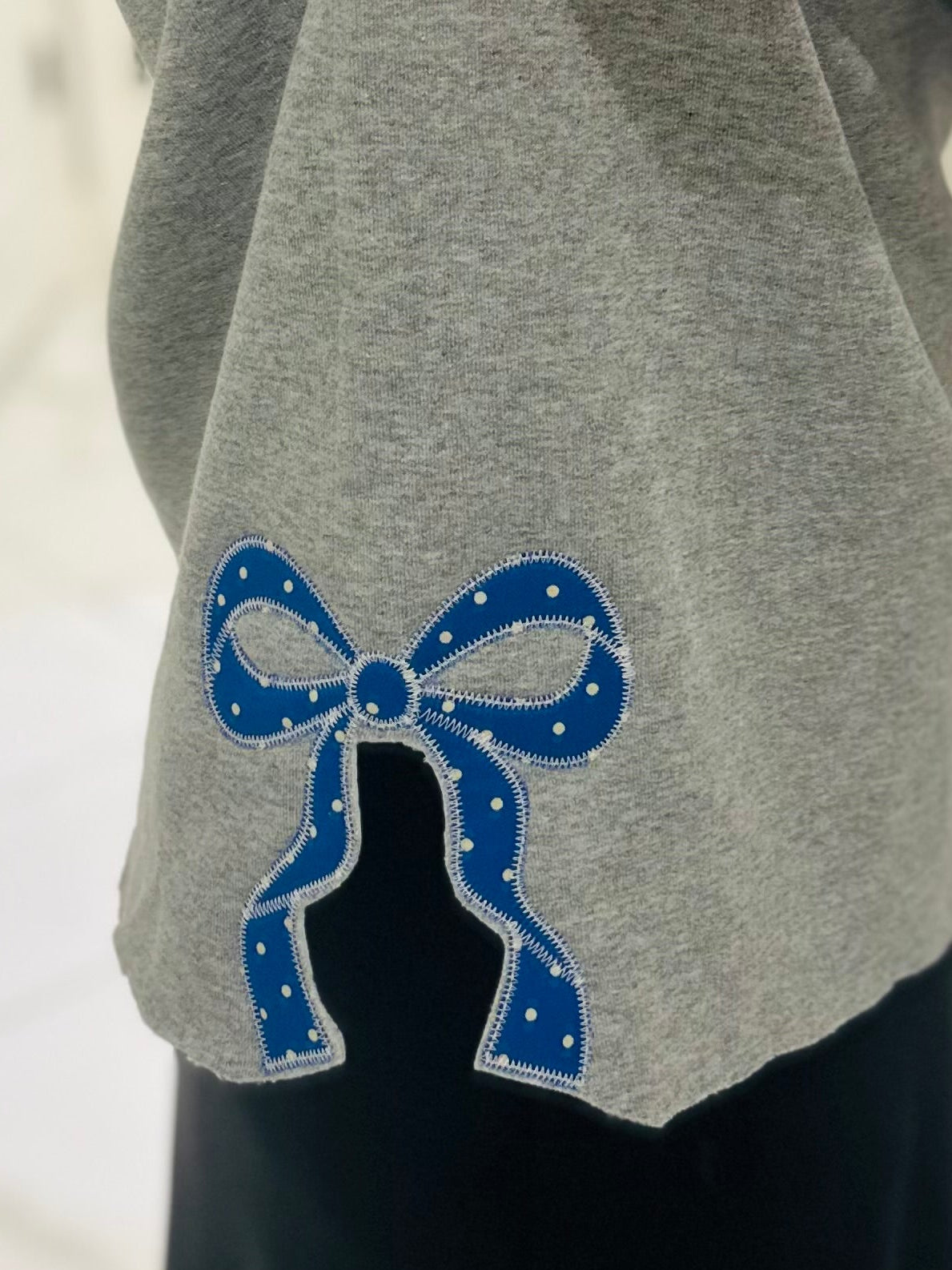 The Kentucky Polka Dot Embroidered Bow Side Sweatshirt