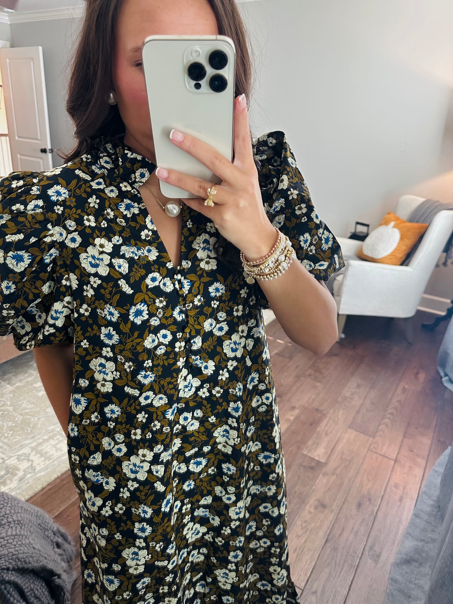 The Mila Navy Floral Maxi Dress