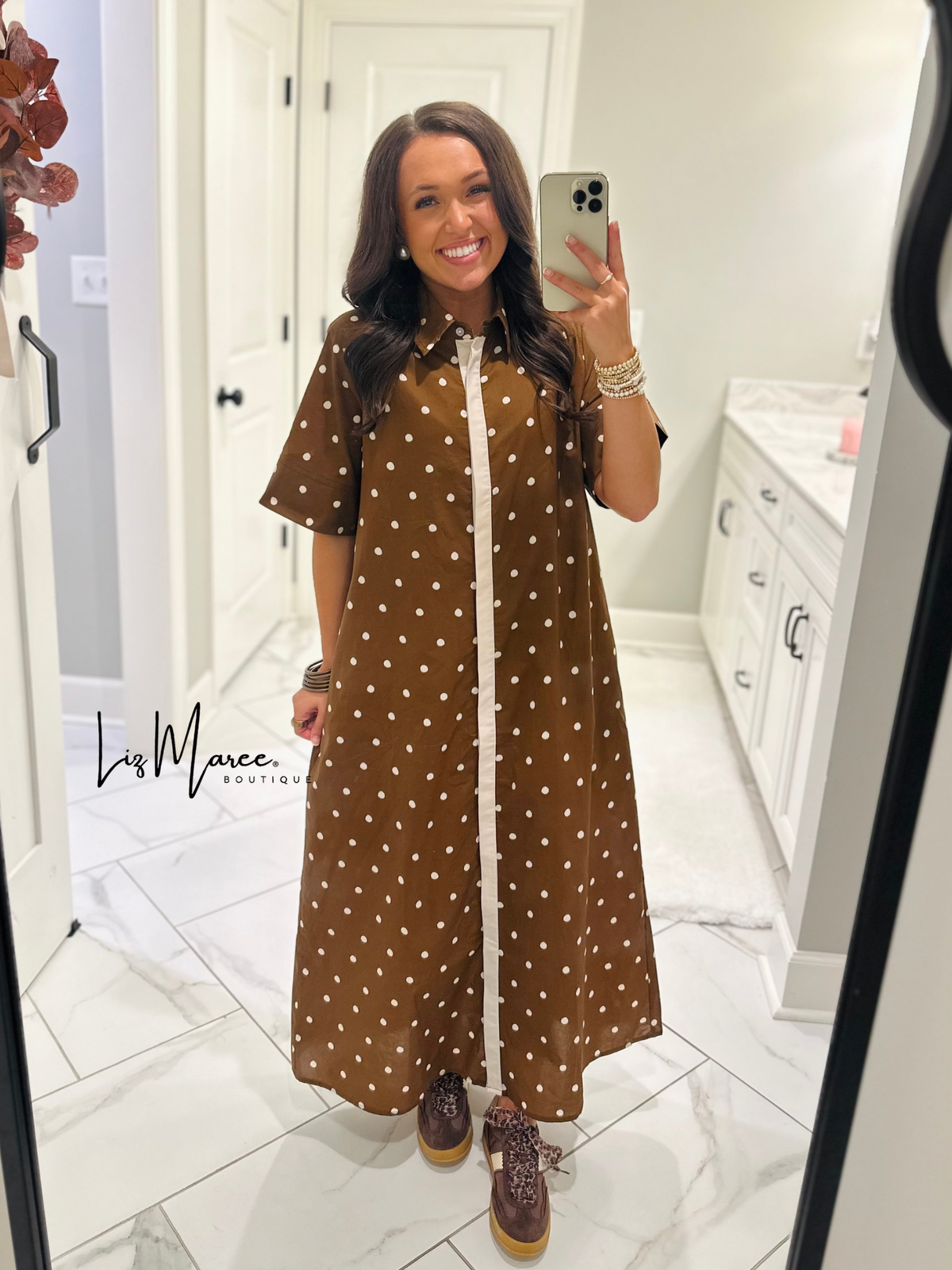 The Ruth Brown Polka Dot Midi Dress