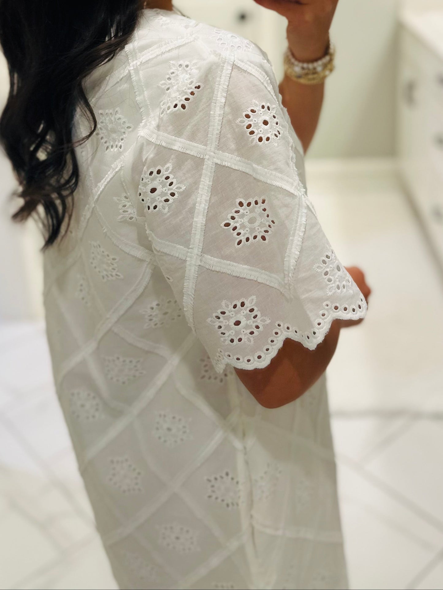 The Taylor White Eyelet Dress