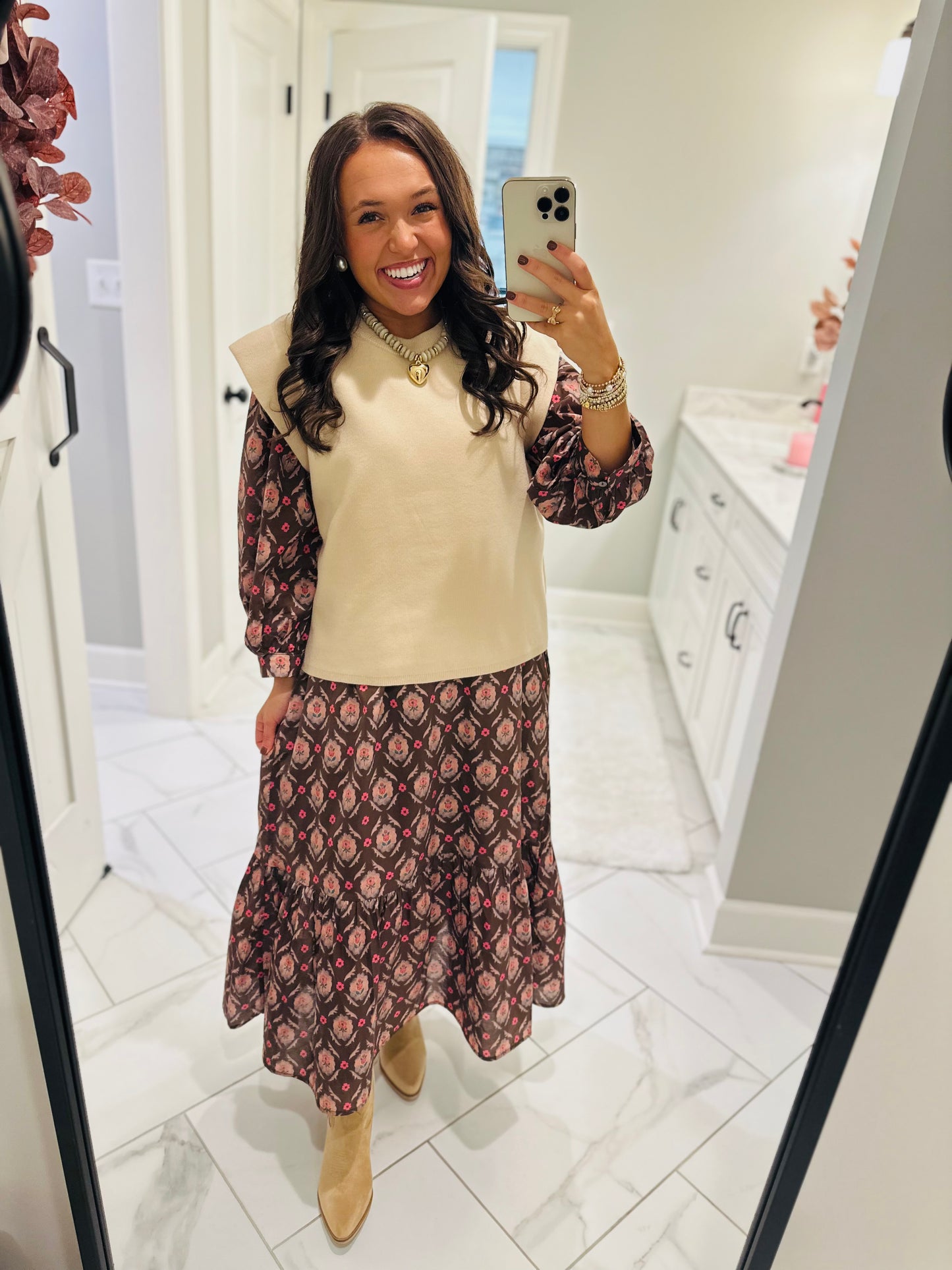The Jane Beige Sweater Top
